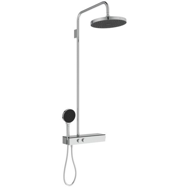 MARKA}Duş Kolonları ve Duş PanelleriA7880AAİdeal Standard Ceratherm Solos Termostatik Duş Sistemi-Chrome-Yuvarlak Borulu