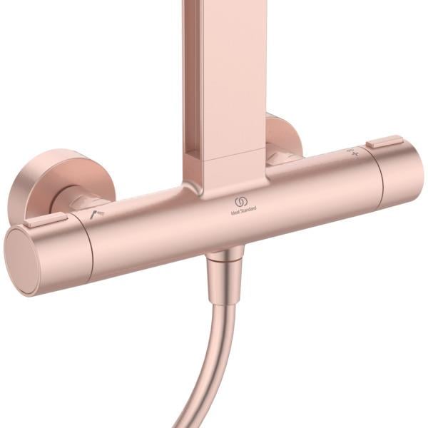 MARKA}Duş Kolonları ve Duş PanelleriBD583ROİdeal Standard Ceratherm Alu+ Termostatik Duş Sistemi-Rose