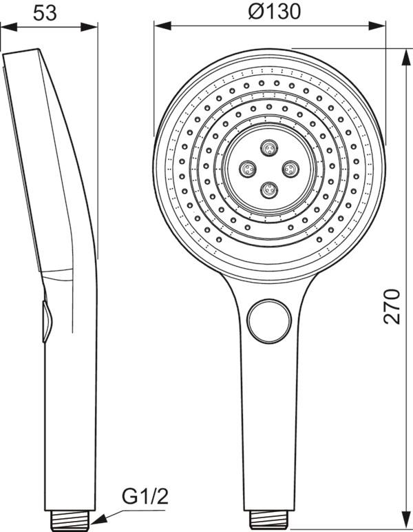 MARKA}El Duşu TakımlarıA7896A5İdeal Standard Idealrain Solos El Duşu 3F-Magnetic Grey