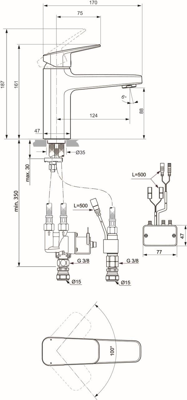 MARKA}Fotoselli / Elektronik Lavabo BataryasıBD282AAİdeal Standard Ceraplan IX Grande Sensörlü Lavabo Bataryası-Chrome