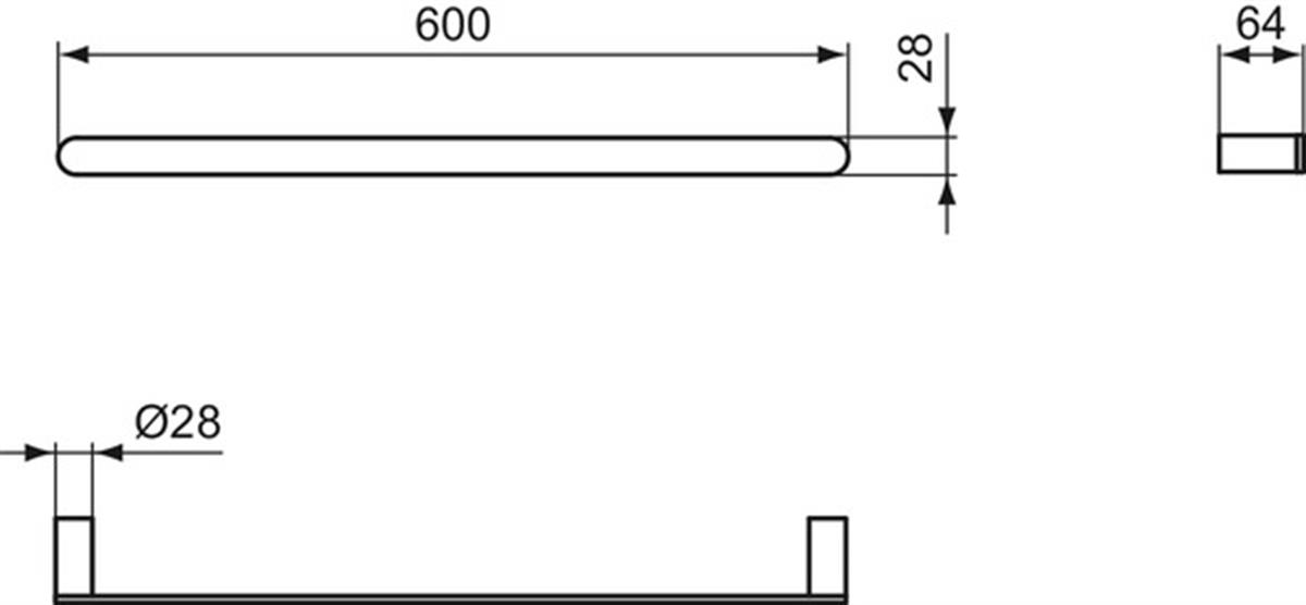 MARKA}HavlulukT4499A2Conca Uzun Havluluk 60 cm-Yuvarlak Fırçalanmış Altın