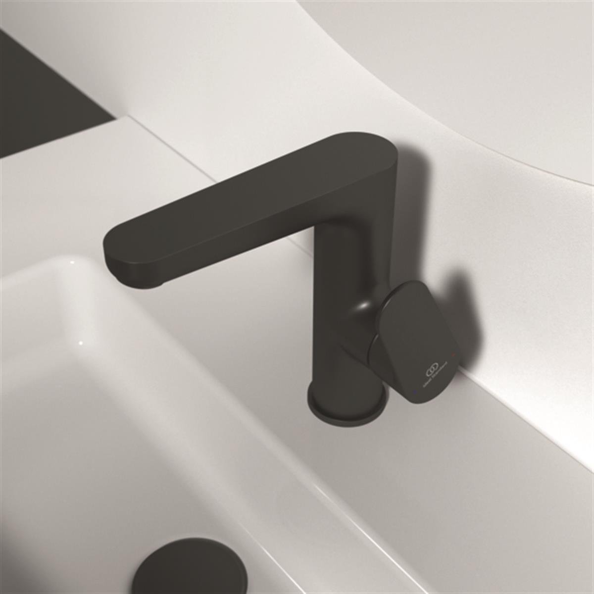 MARKA}Lavabo BataryasıBC555XGCerafine O H155 Lavabo Bataryası Mat Siyah Sifon Kumandasız Yüksek Gövde