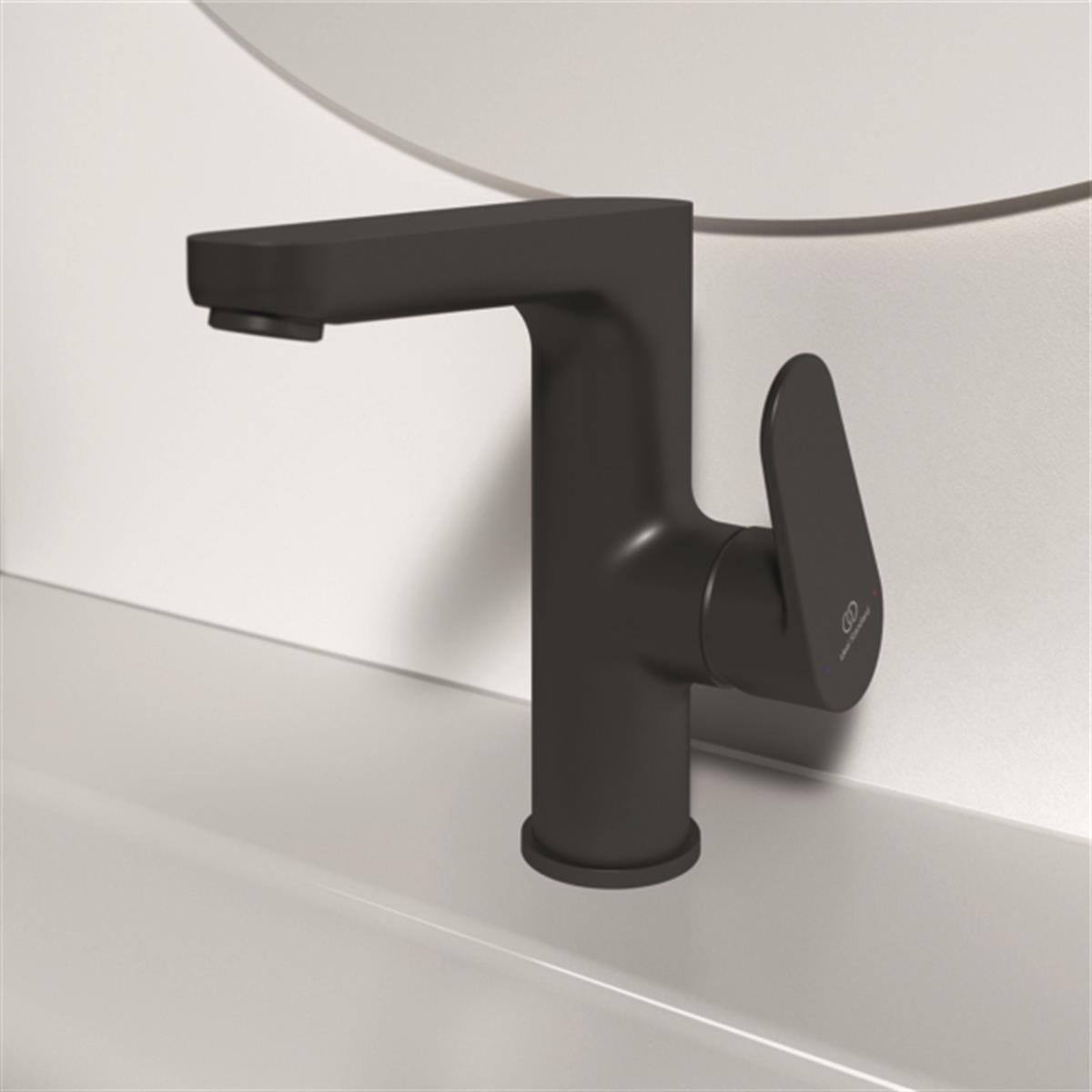 MARKA}Lavabo BataryasıBC555XGCerafine O H155 Lavabo Bataryası Mat Siyah Sifon Kumandasız Yüksek Gövde