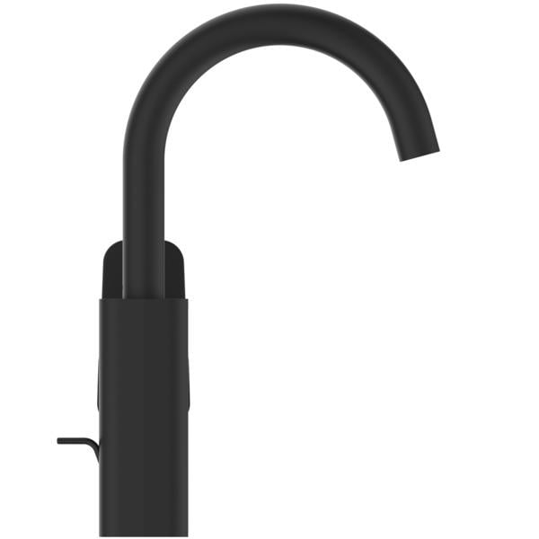 MARKA}Lavabo BataryasıBD235XGİdeal Standard Ceraplan Kuğu Lavabo Bataryası-Silk Black-Sifon Kumandalı