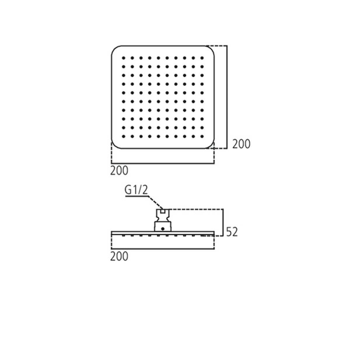 MARKA}Tepe DuşlarıB0024XGIdealRain Cube Tepe Duşu-20x20 Mat Siyah