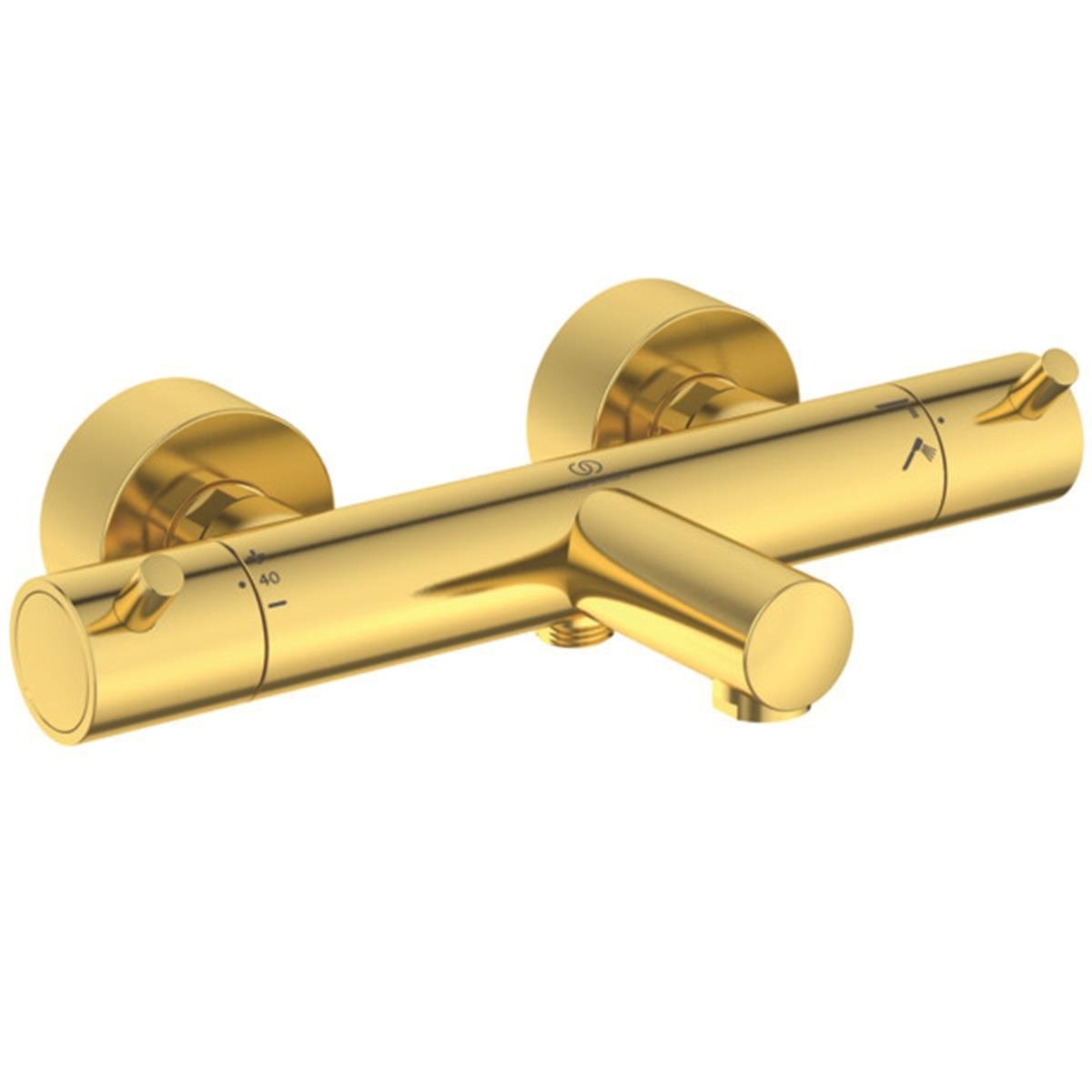 MARKA}Termostatik Banyo BataryasıA7588A2Ceratherm T125 Termostatik Banyo Bataryası Fırçalanmış Altın