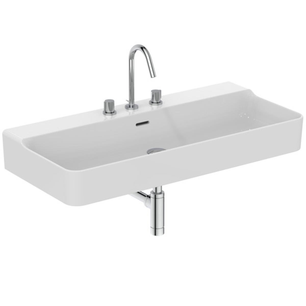 MARKA}Tezgah Üstü Lavabo BataryasıBC783AAJoy 3 Delikli Lavabo Bataryası 5l/dk Krom Sifon Kumandalı