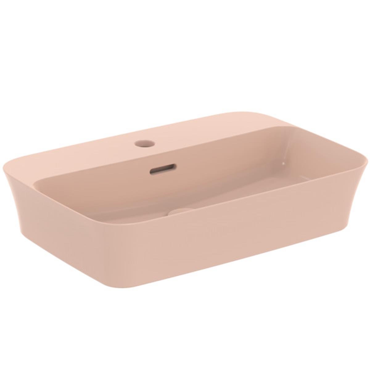MARKA}Tezgah Üstü LavabolarE2077V7Ipalyss Tezgah Üstü Lavabo 55cm-Pudra