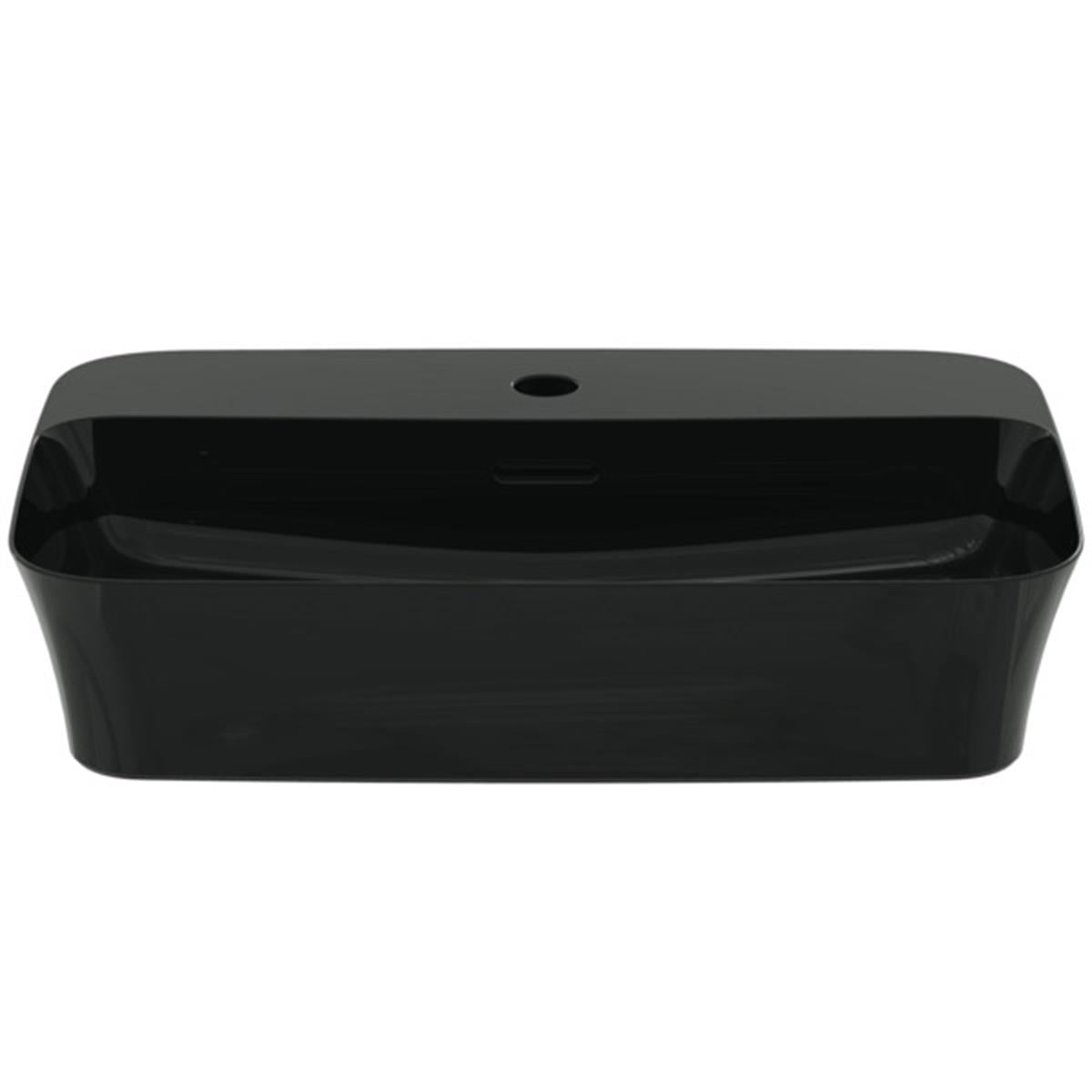 MARKA}Tezgah Üstü LavabolarE2077V2Ipalyss Tezgah Üstü Lavabo 55cm-Parlak Siyah