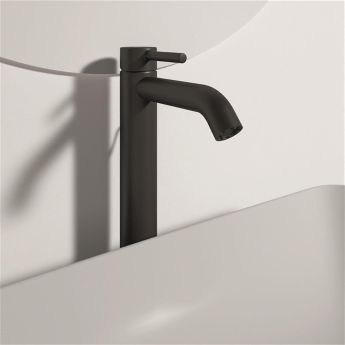MARKA}Yüksek Lavabo BataryasıBC194XGCeraline Yüksek Lavabo Bataryası Mat Siyah Sifon Kumandalı-5 L/dk
