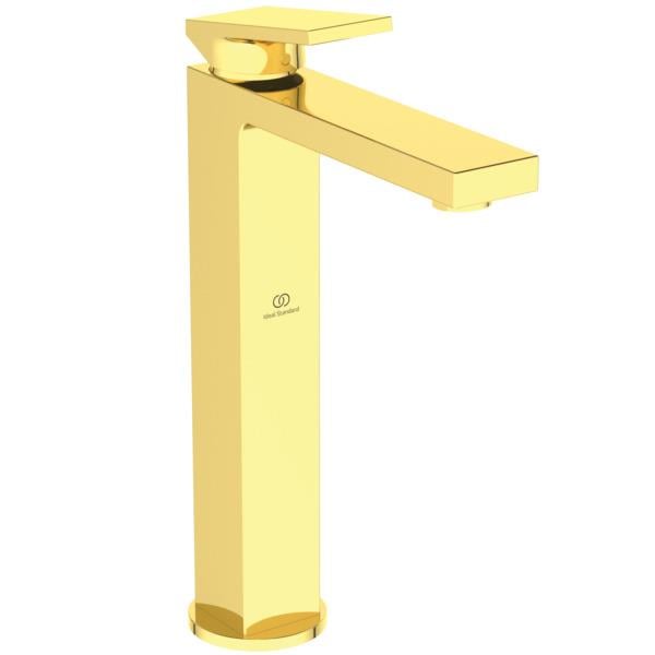 MARKA}Yüksek Lavabo BataryasıBD506A2İdeal Standard Extra Yüksek Lavabo Bataryası-Brushed Gold-Sifon Kumandalı