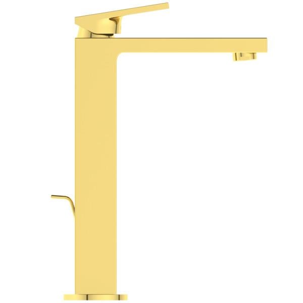 MARKA}Yüksek Lavabo BataryasıBD506A2İdeal Standard Extra Yüksek Lavabo Bataryası-Brushed Gold-Sifon Kumandalı