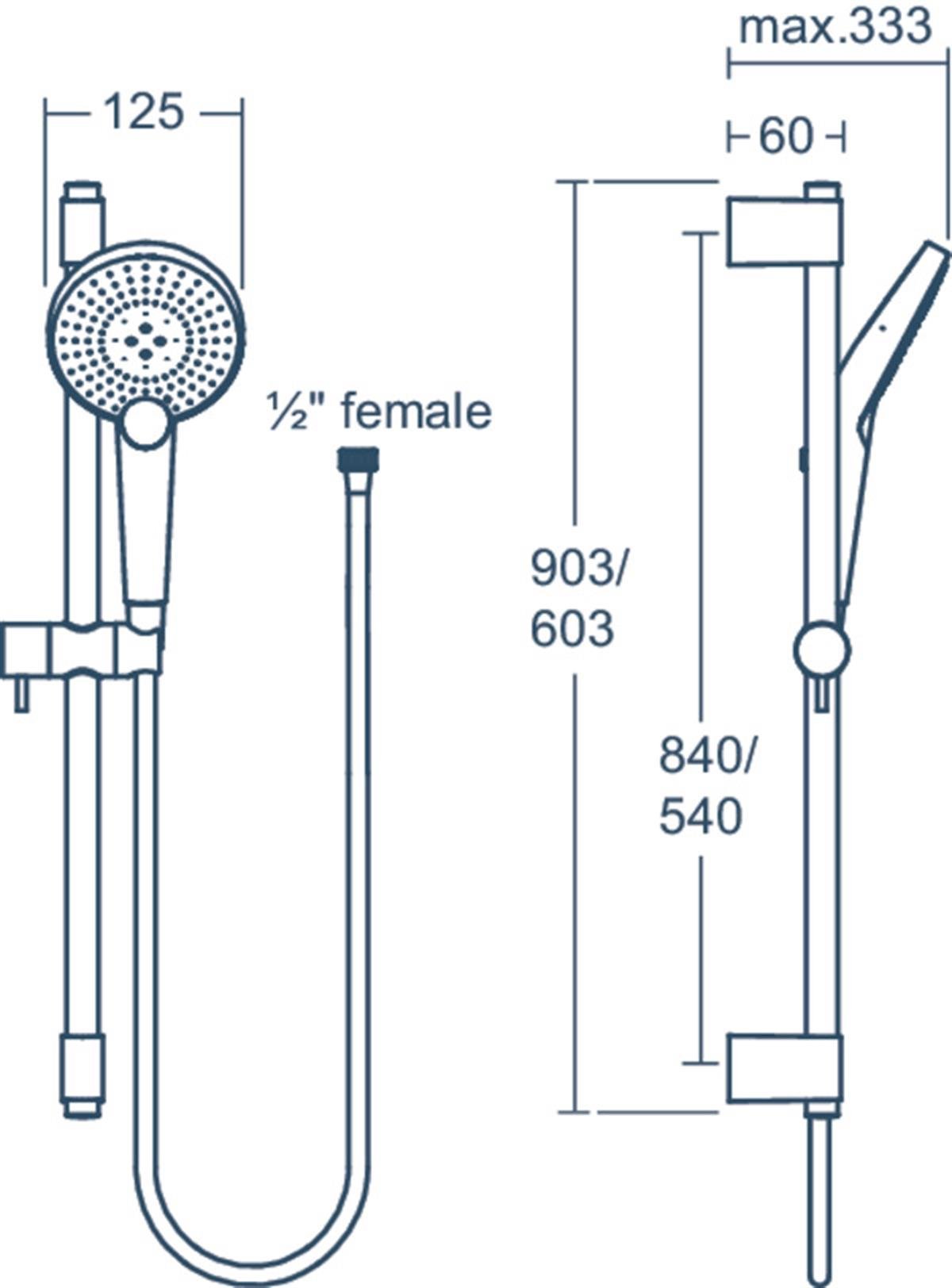 Sürgülü Duş TakımlarıIdeal StandardB1761AAIdeal StandardIdealRain EvoJET Round 125 Sürgülü Duş Seti-60 cm SürgüIdealRain EvoJET Round 125 Sürgülü Duş Seti-60 cm Sürgü