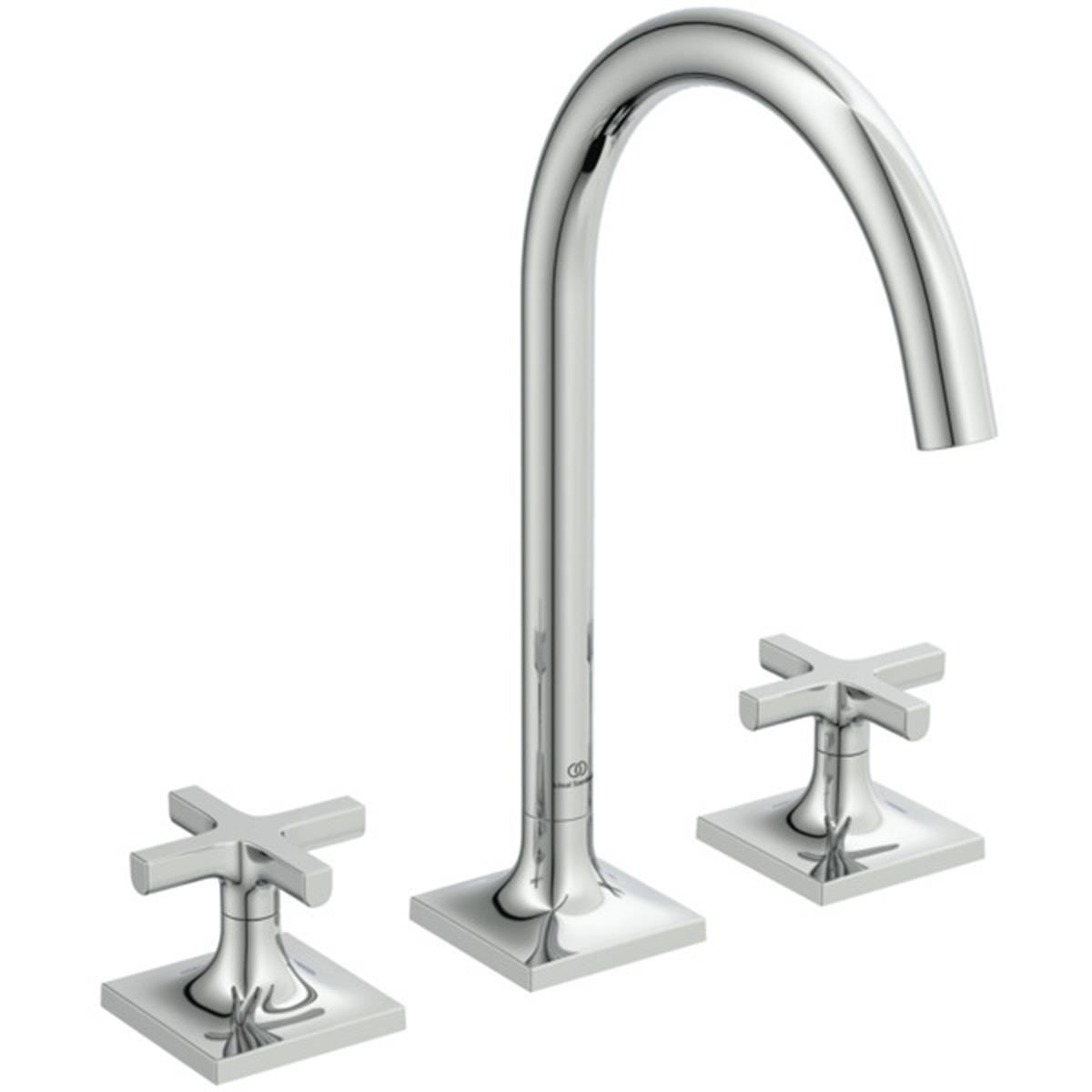Tezgah Üstü Lavabo BataryasıIdeal StandardBD145AAIdeal StandardJoy Neo Cross 3 Delikli Lavabo Bataryası 5l/dk Krom Sifon KumandasızJoy Neo Cross 3 Delikli Lavabo Bataryası 5l/dk Krom Sifon Kumandasız