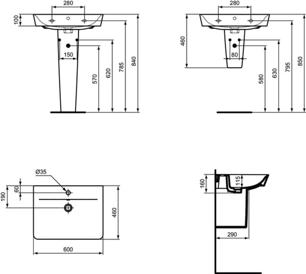 Tezgah Üstü LavabolarIdeal StandardE0298V3Ideal StandardConnect Air Cube Lavabo 60 cm-Mat SiyahConnect Air Cube Lavabo 60 cm-Mat Siyah