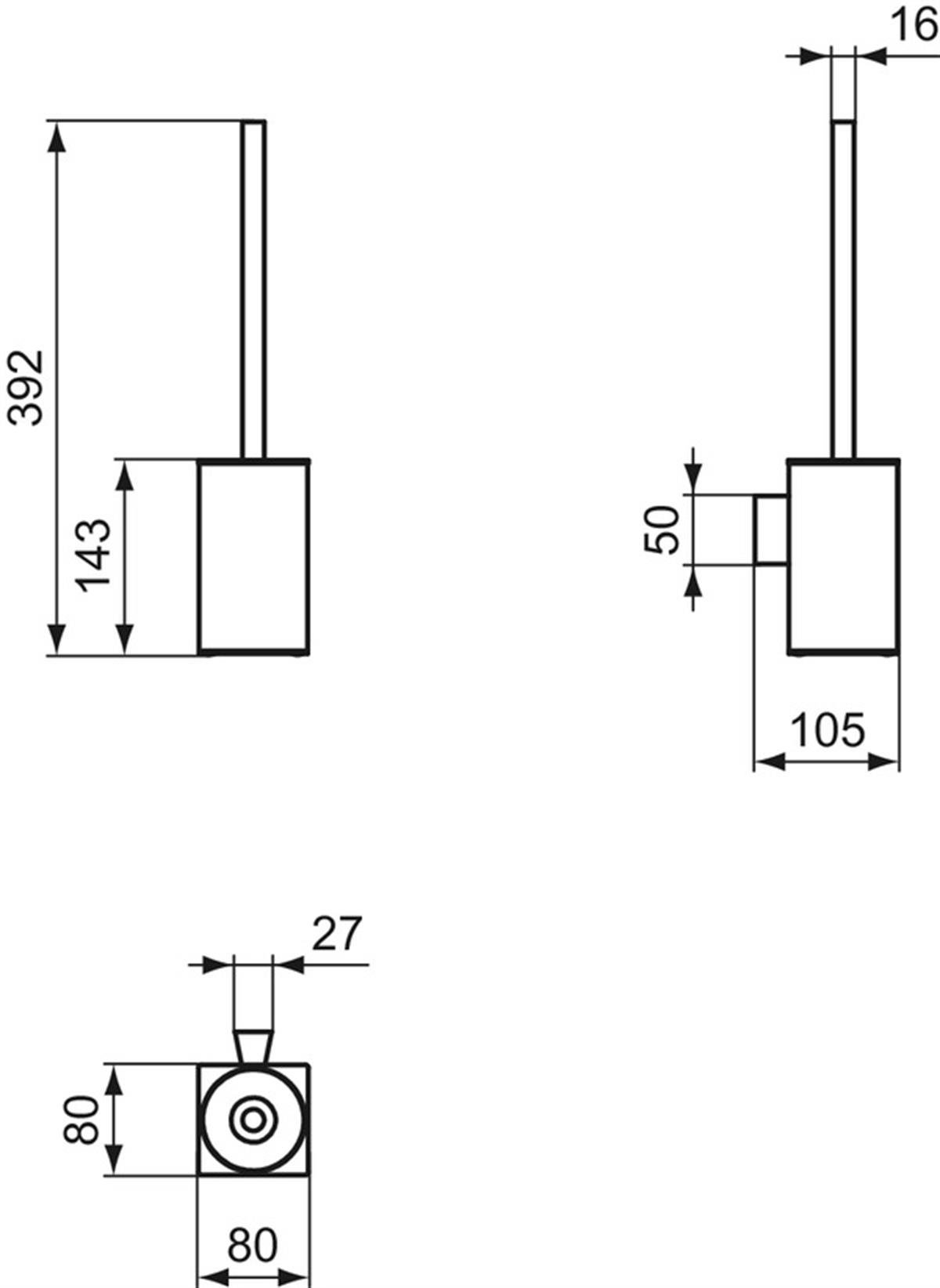 Tuvalet FırçalığıIdeal StandardE2195AAIdeal StandardIOM Square Duvara Monte Tuvalet Fırçası-MetalIOM Square Duvara Monte Tuvalet Fırçası-Metal