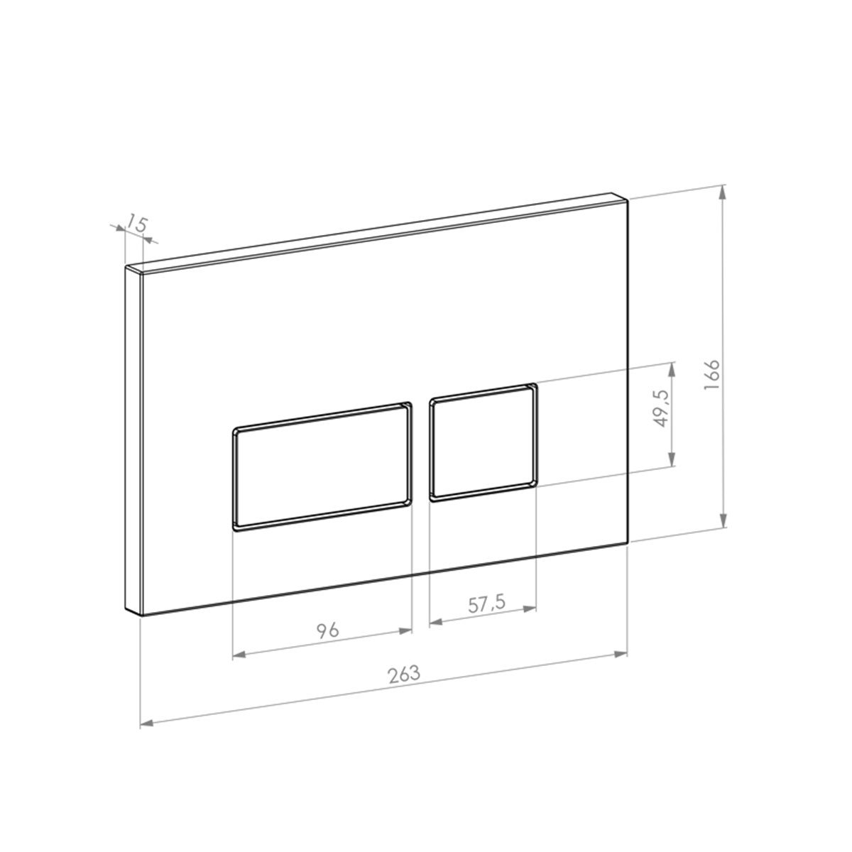 W011271Ideal StandardKumanda PanelleriIdeal Standard Archisol II Kumanda Paneli-Parlak Krom