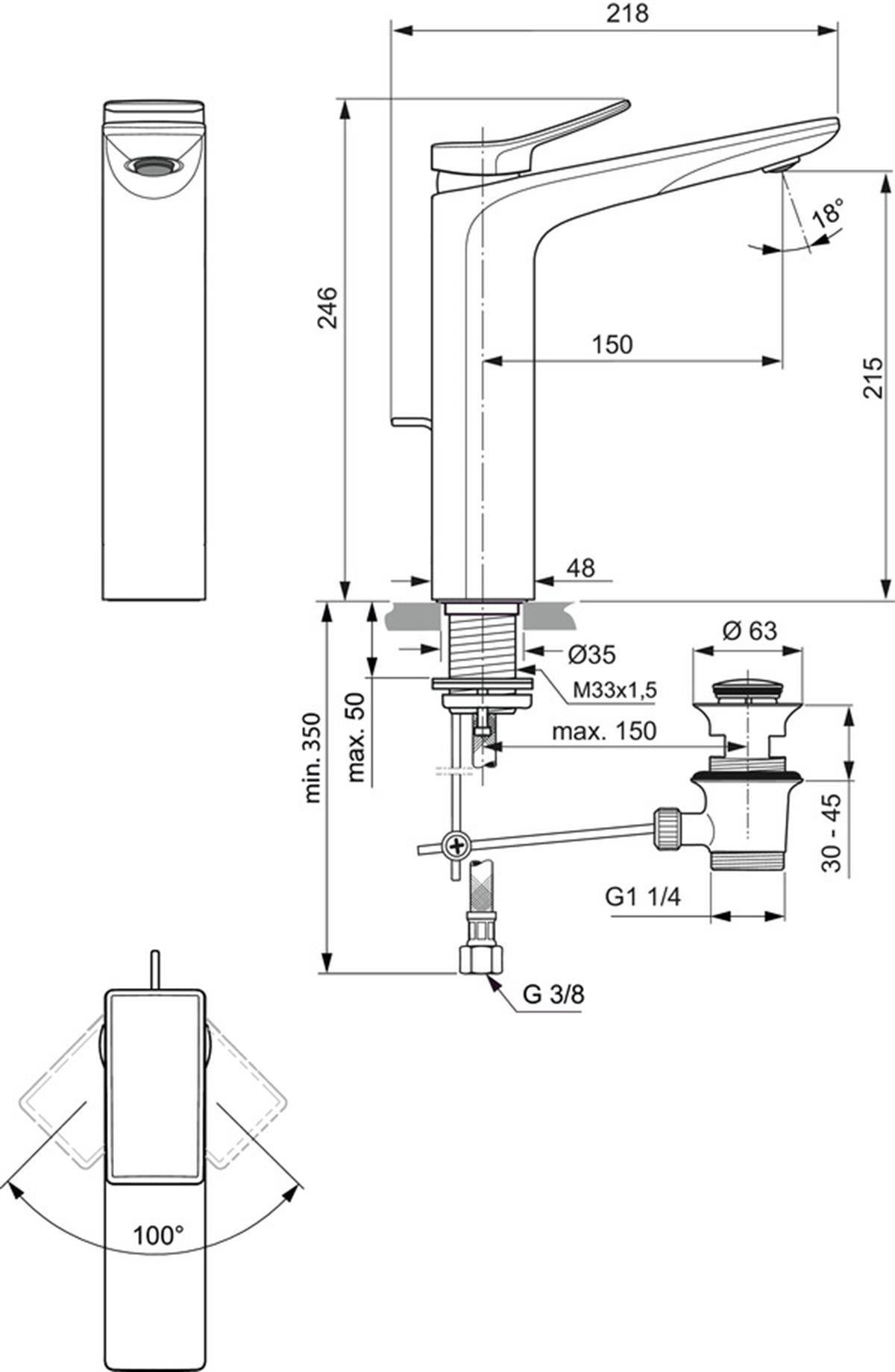 Yüksek Lavabo BataryasıIdeal StandardBC757AAIdeal StandardIdeal Standard Conca Yüksek Lavabo Bataryası 5l/dk Krom Sifon KumandalıIdeal Standard Conca Yüksek Lavabo Bataryası 5l/dk Krom Sifon Kumandalı