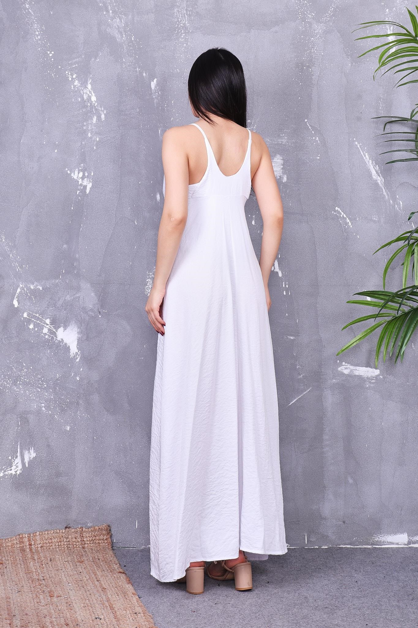Askılı Keten Elbise