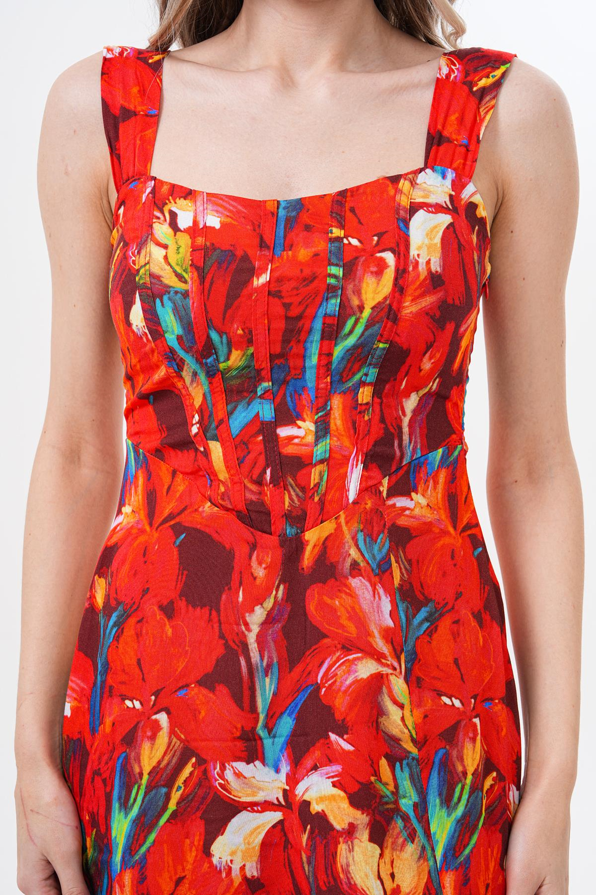 Balenli Kalın Askılı Elbise