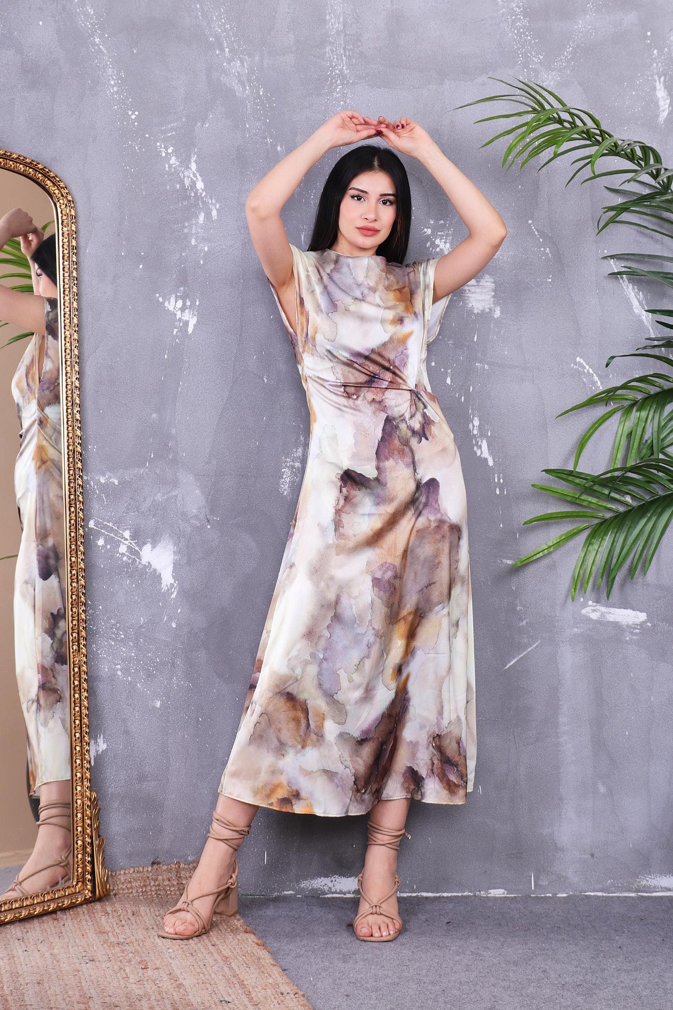 Batik Desen Saten Elbise