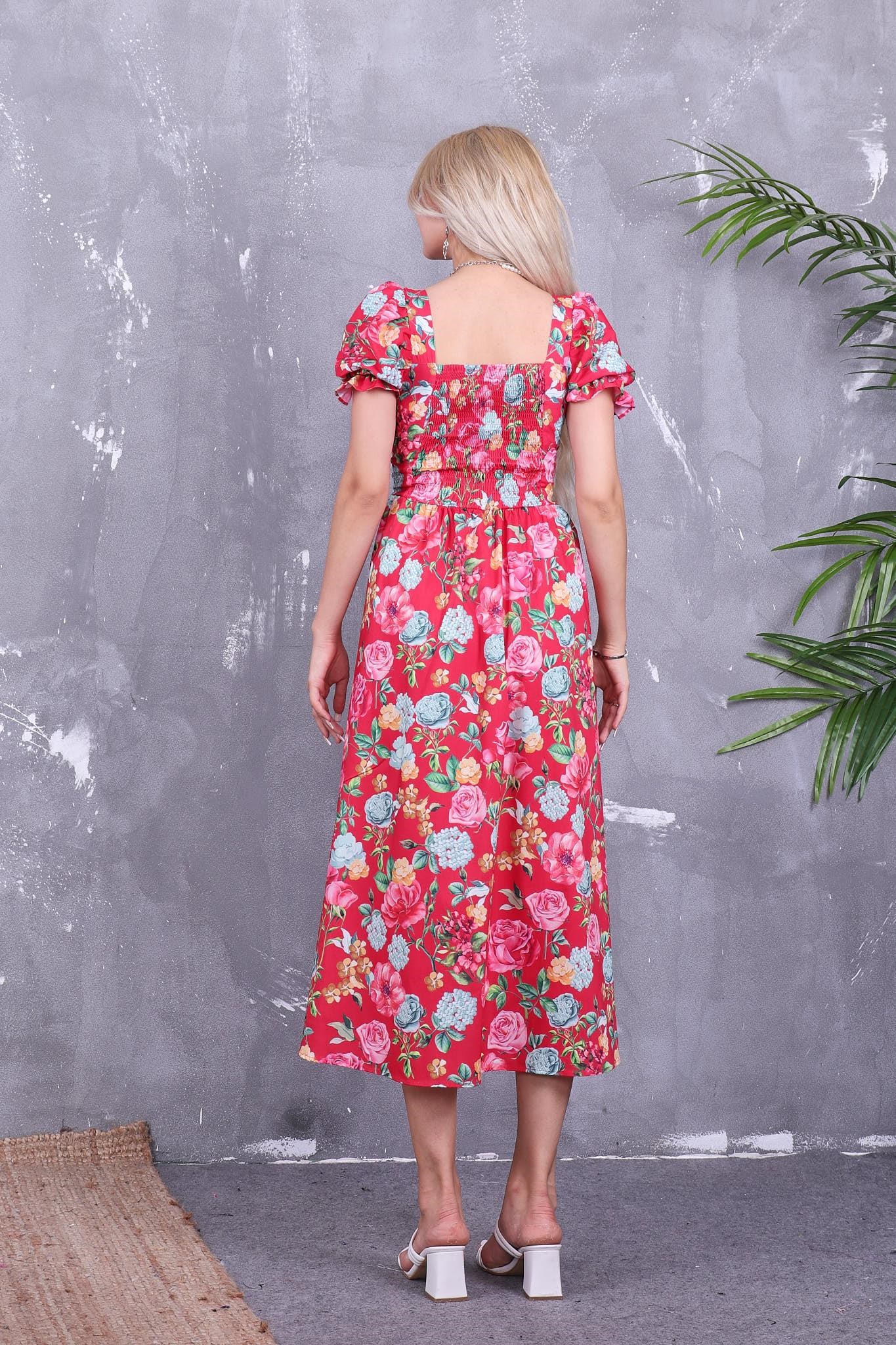 Beli Bağcıklı Poplin Kumaş Elbise