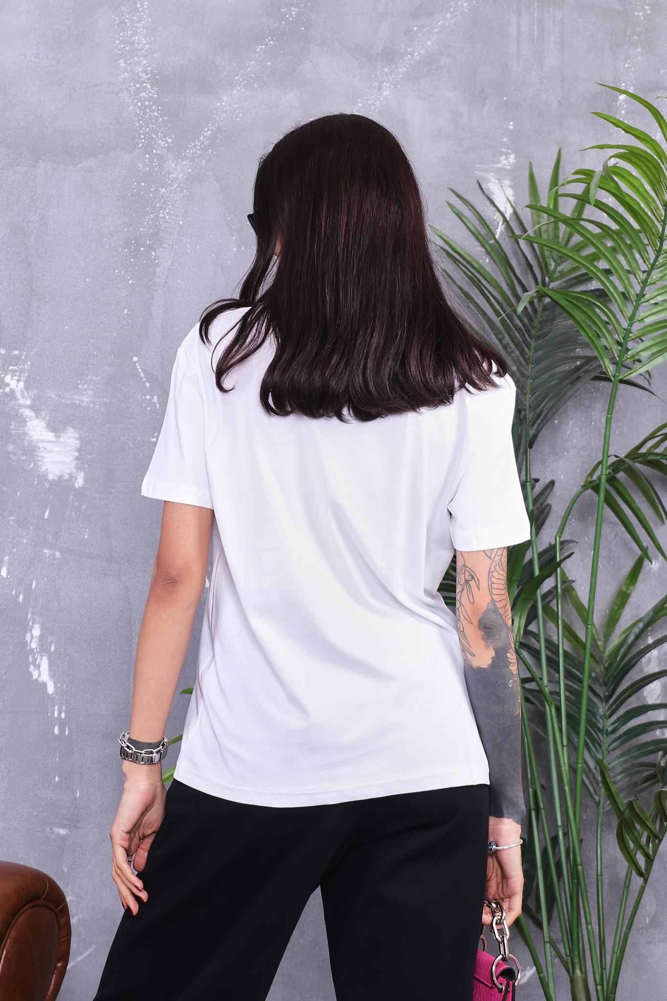 Çiçek Baskılı Parlak Tshirt