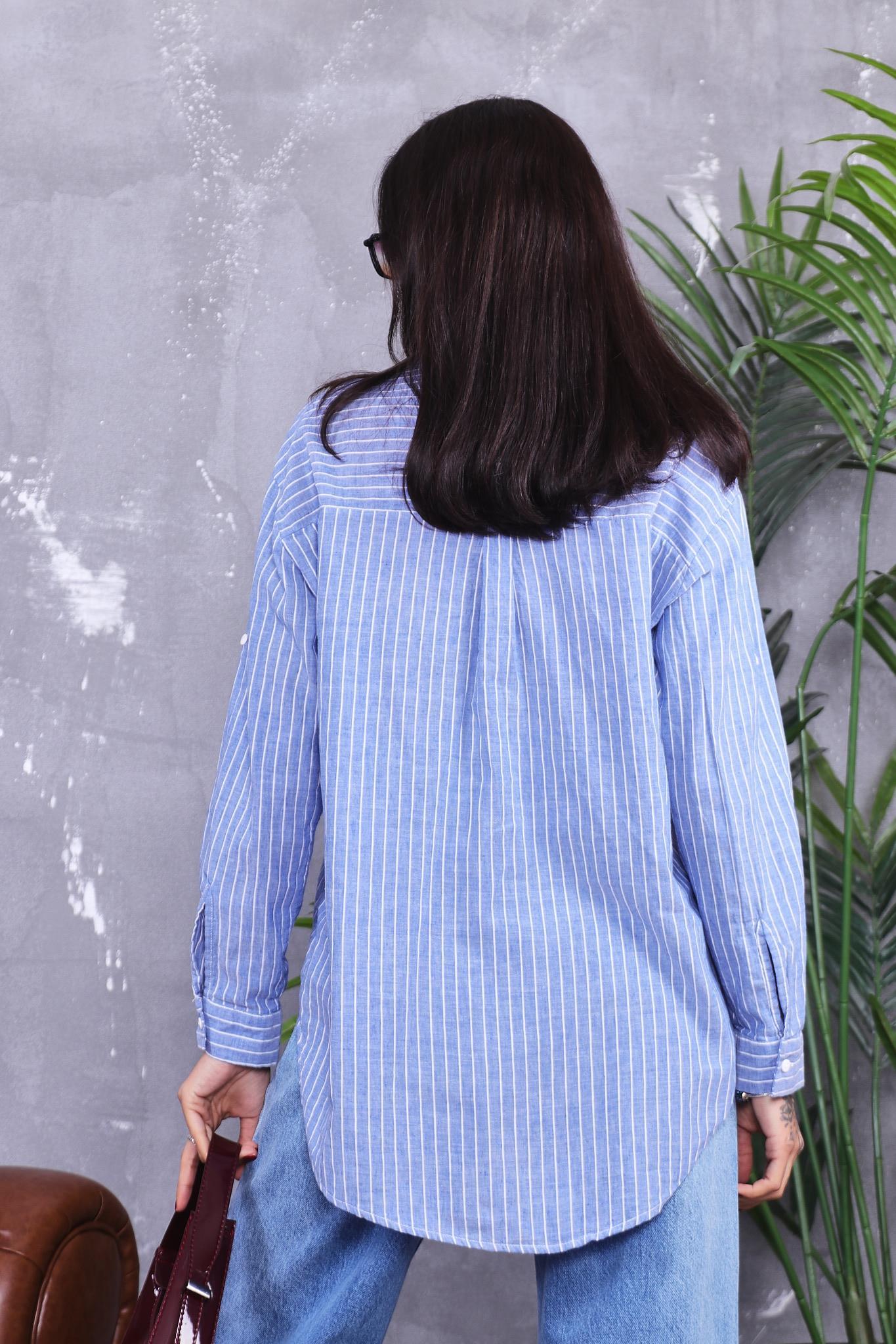 Çizgili Basıc Gömlek