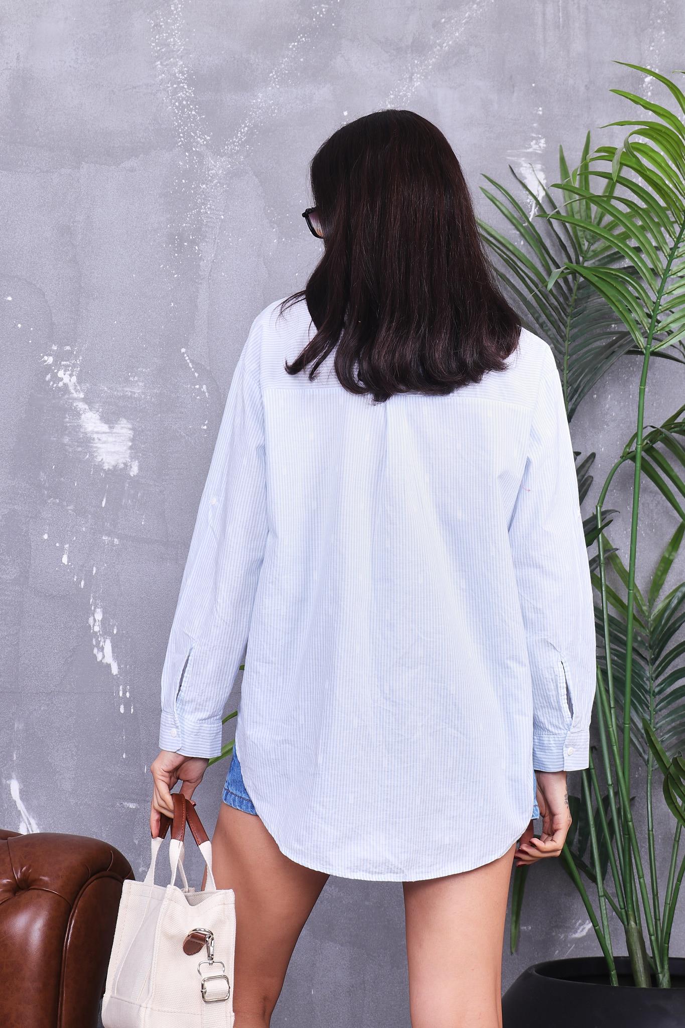 Çizgili Basıc Gömlek