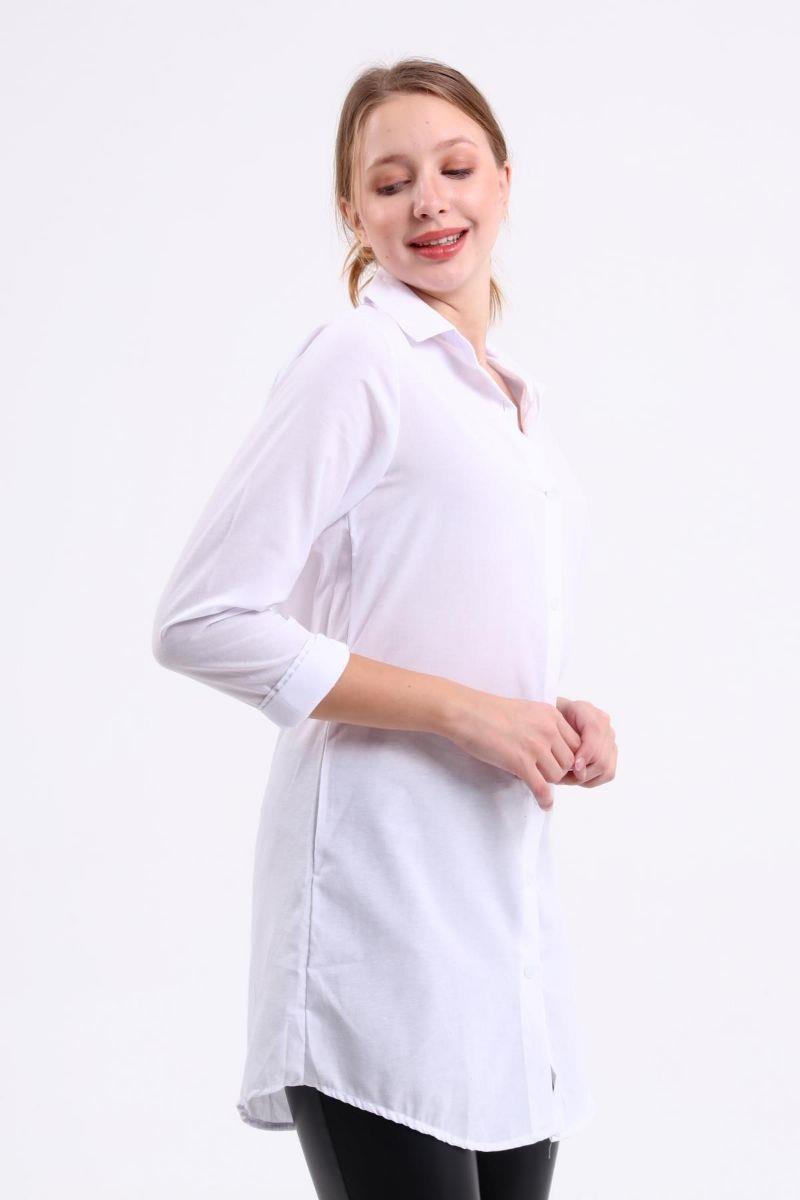 Kadın Basic Gömlek Beyaz