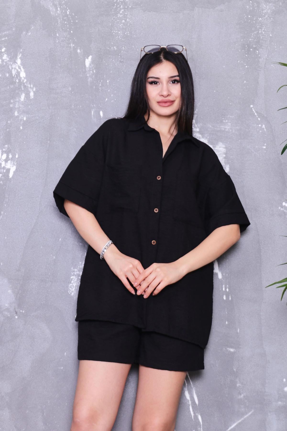 Keten Şortlu Yakım