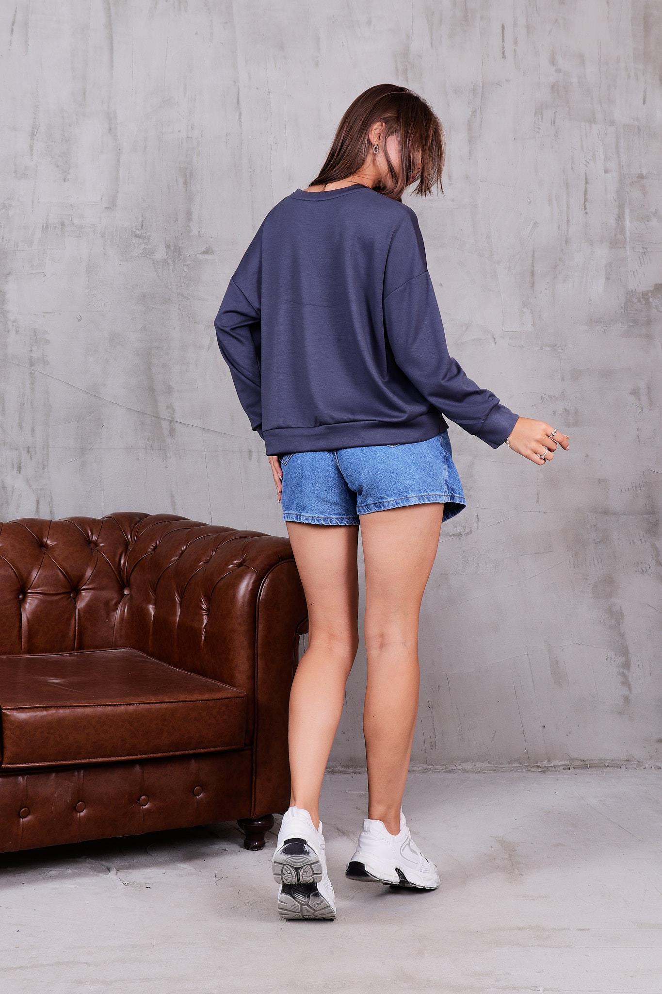 Modal Kumaş Basıc Sweatshirt