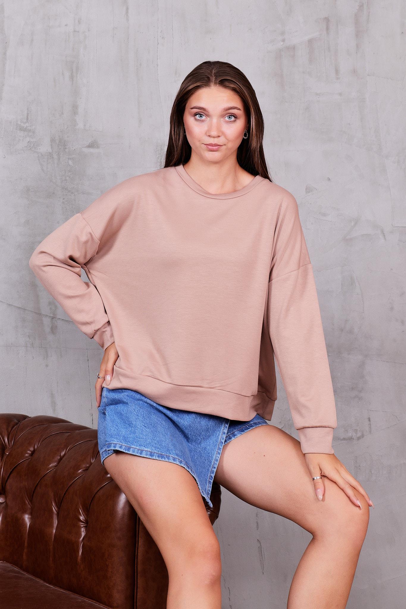 Modal Kumaş Basıc Sweatshirt