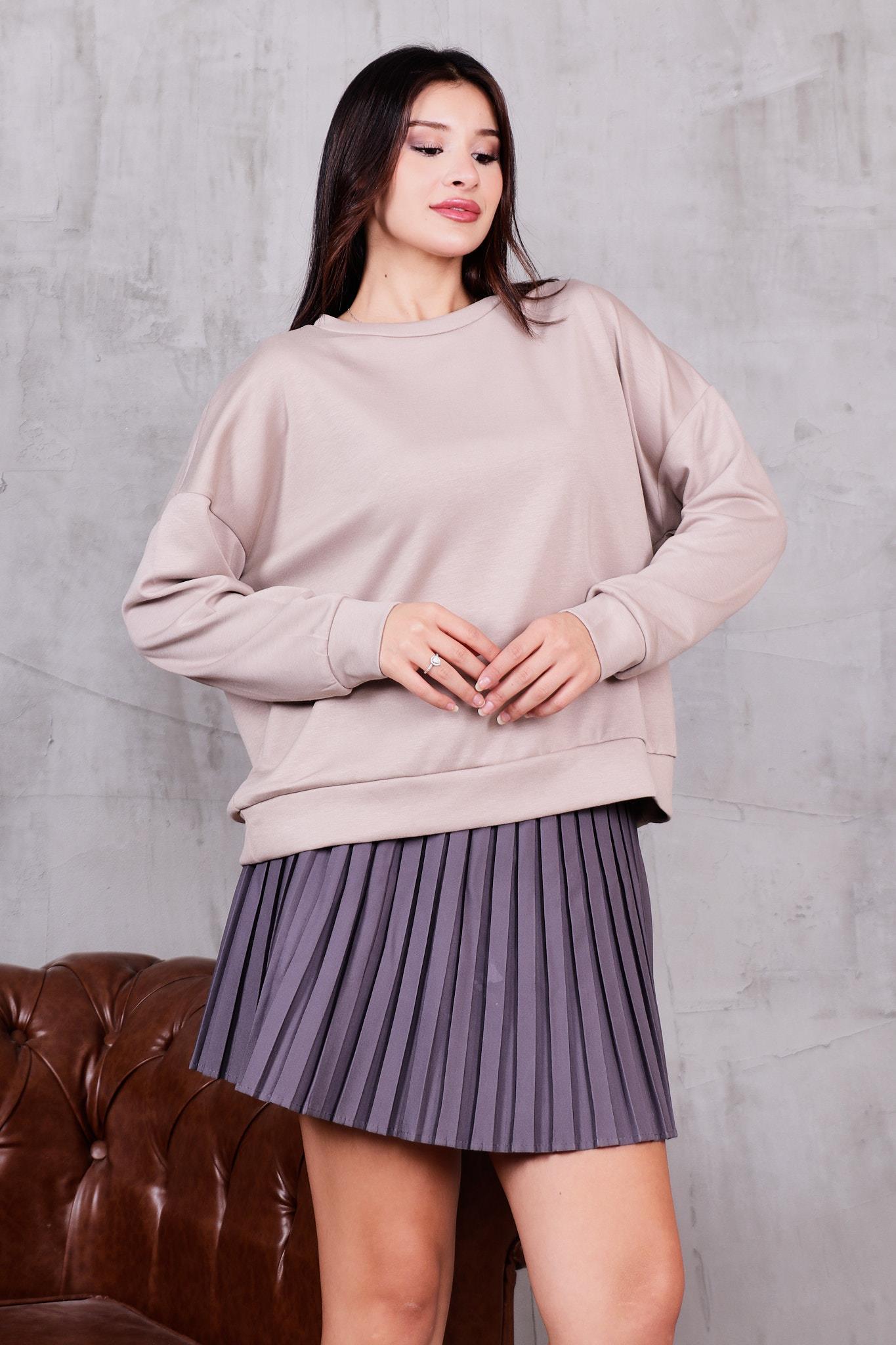 Modal Kumaş Basıc Sweatshirt