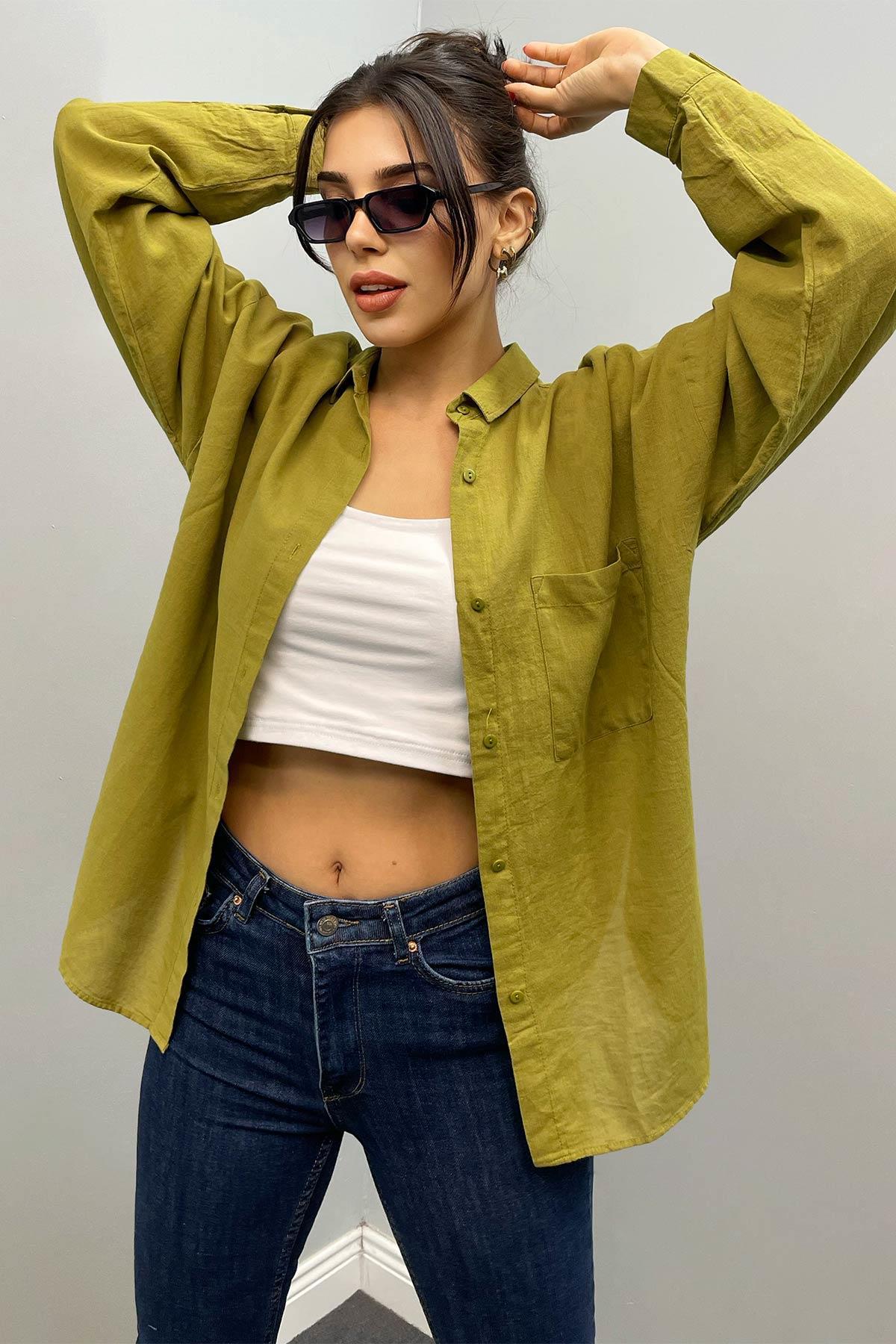 Pamuklu Basıc Gömlek