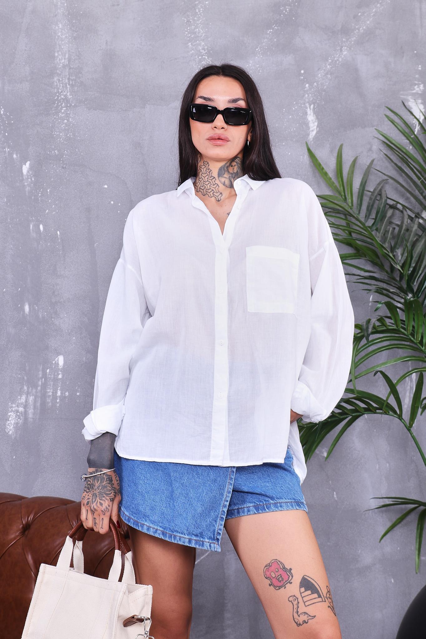 Pamuklu Basıc Gömlek