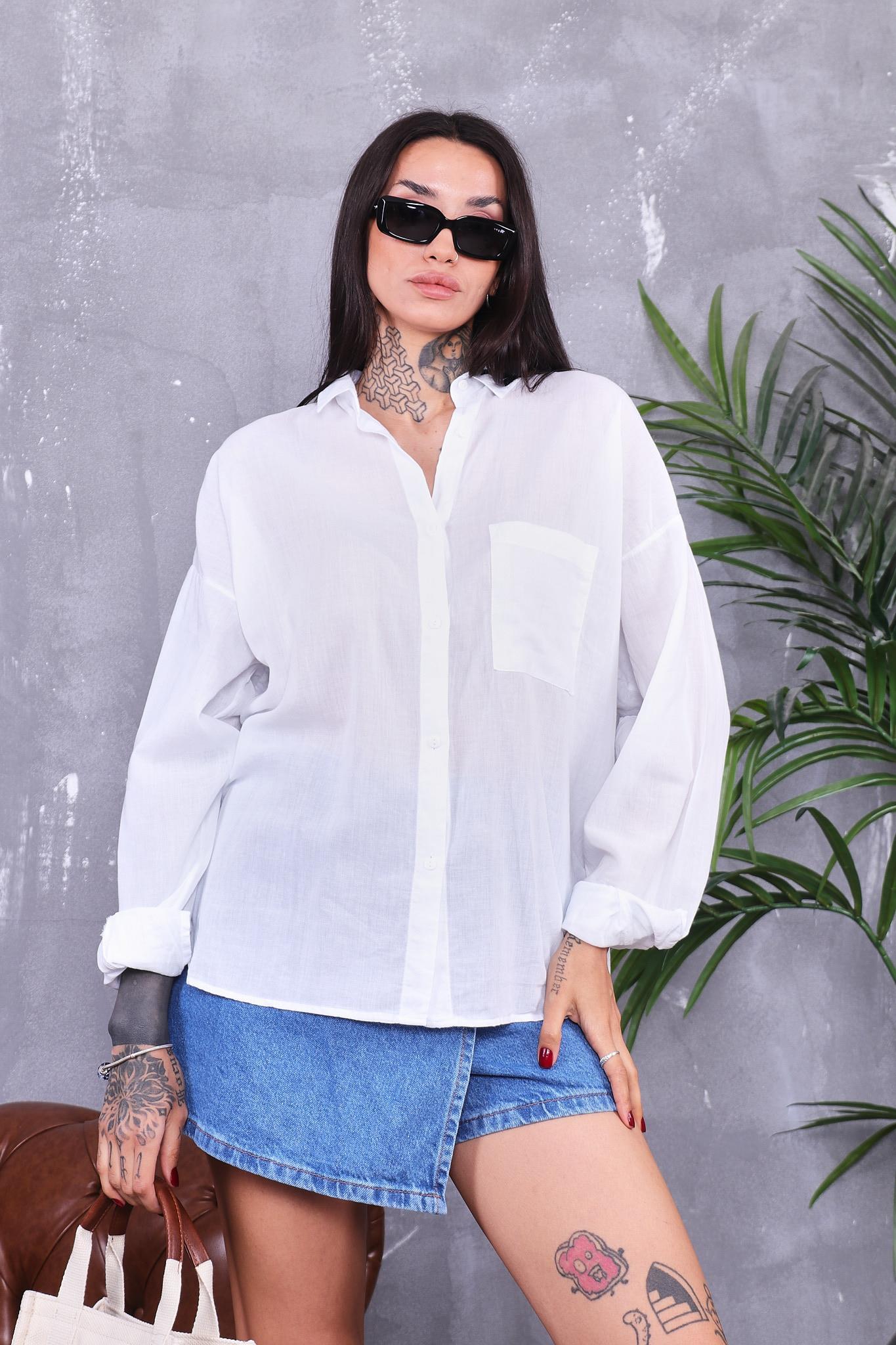 Pamuklu Basıc Gömlek