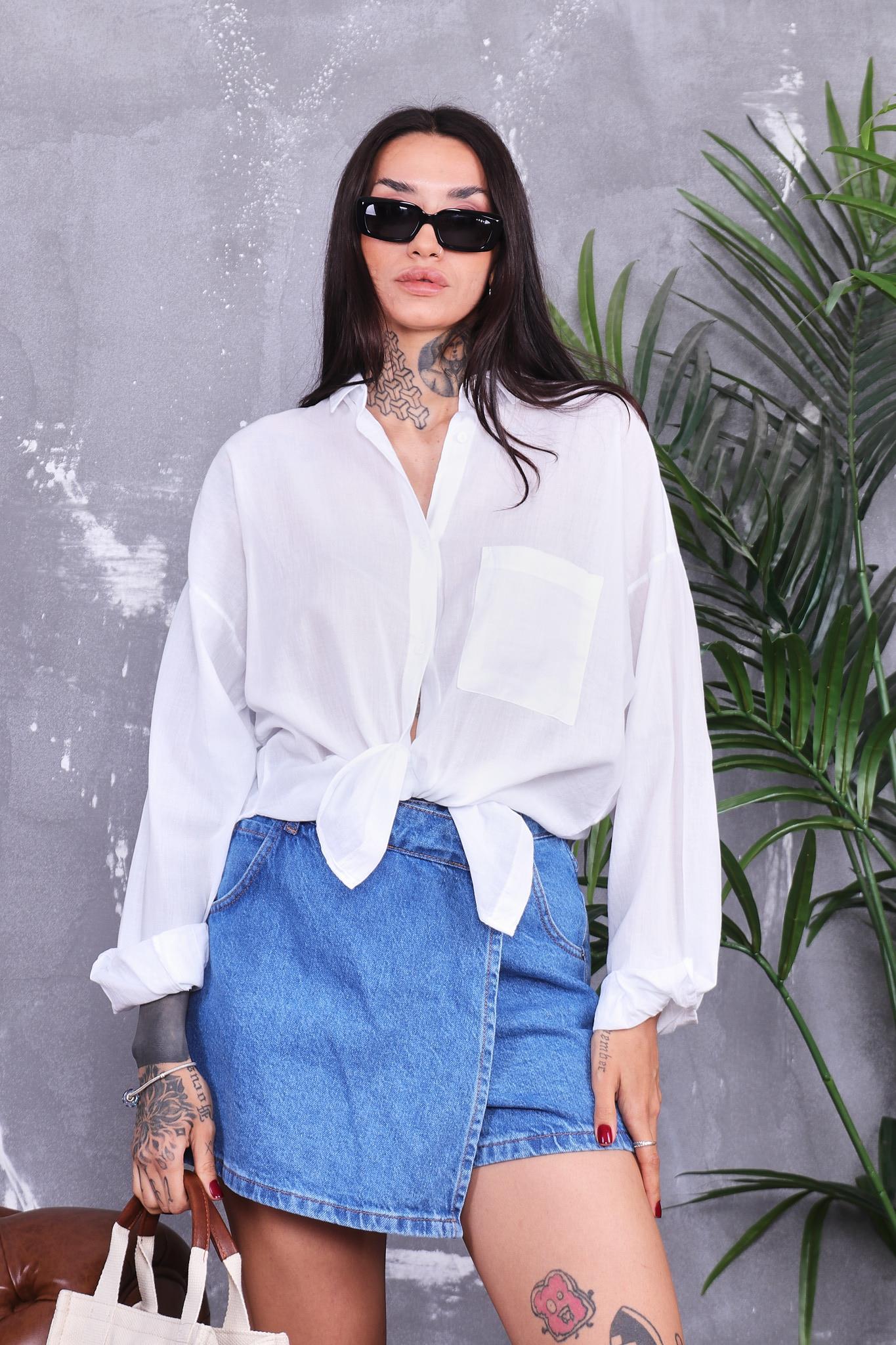 Pamuklu Basıc Gömlek