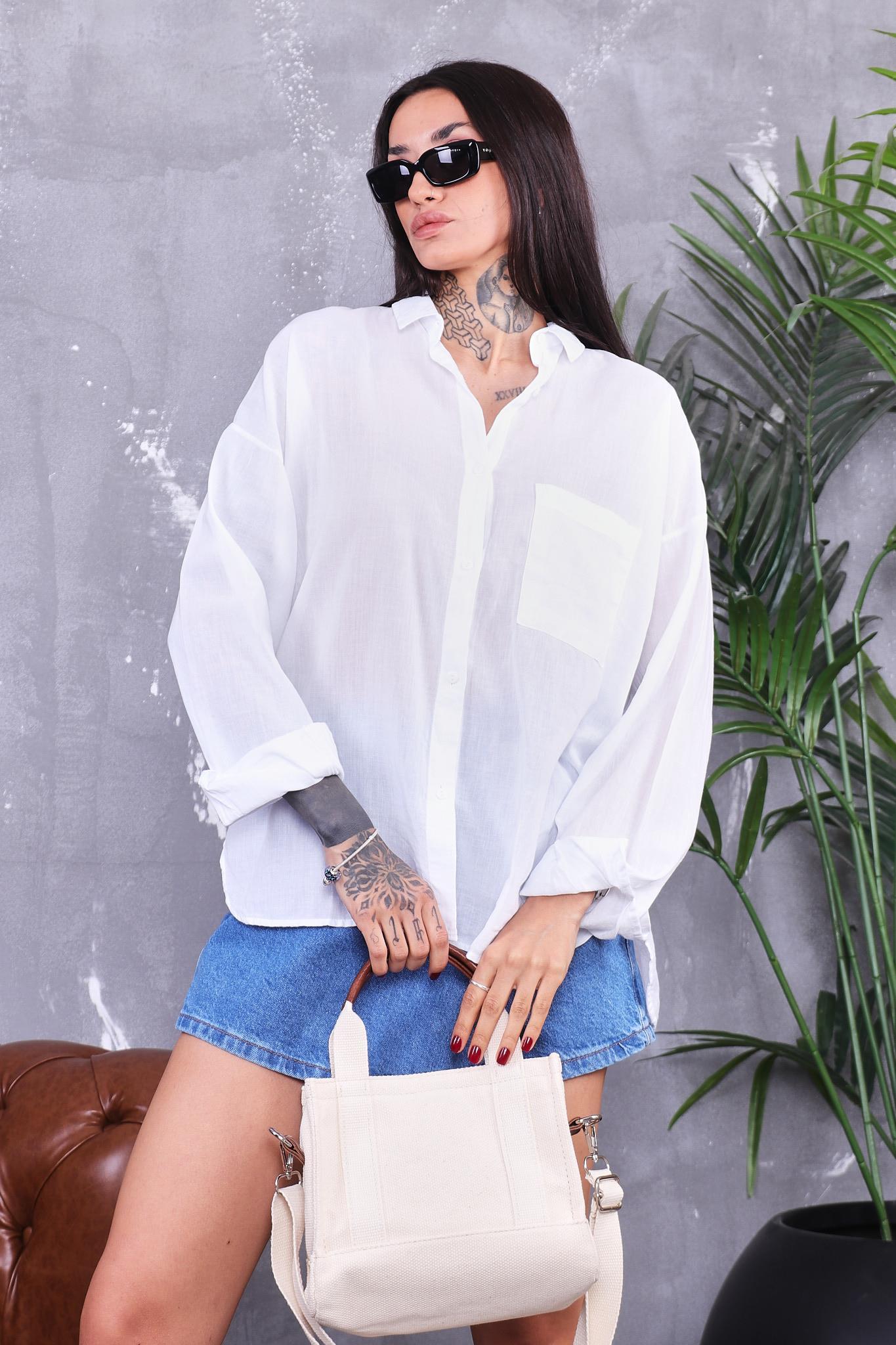 Pamuklu Basıc Gömlek