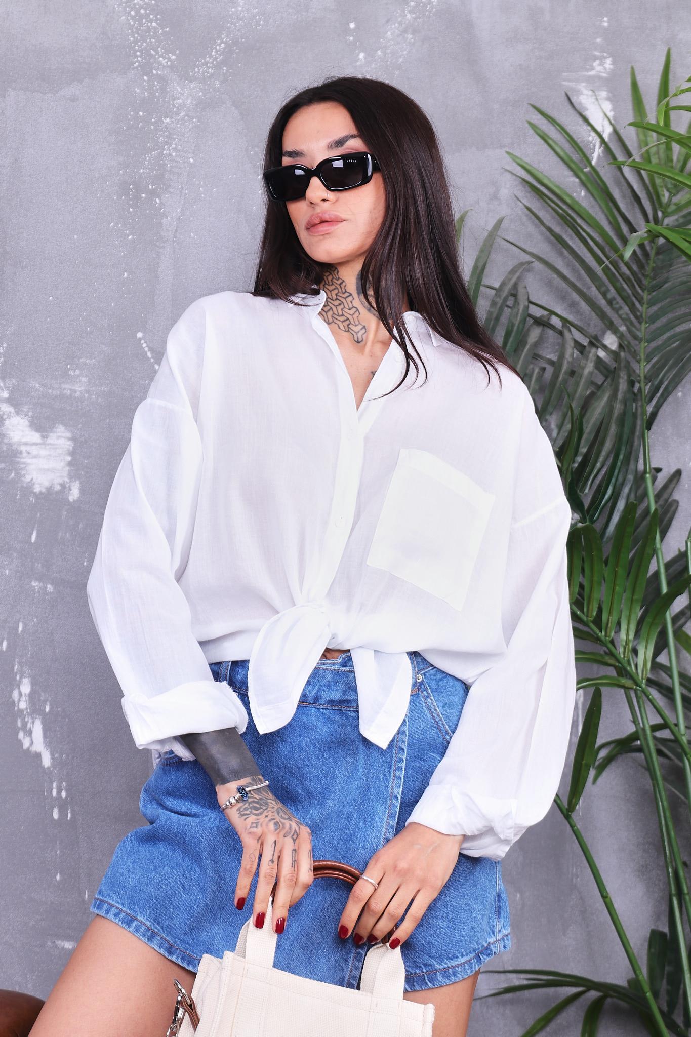 Pamuklu Basıc Gömlek