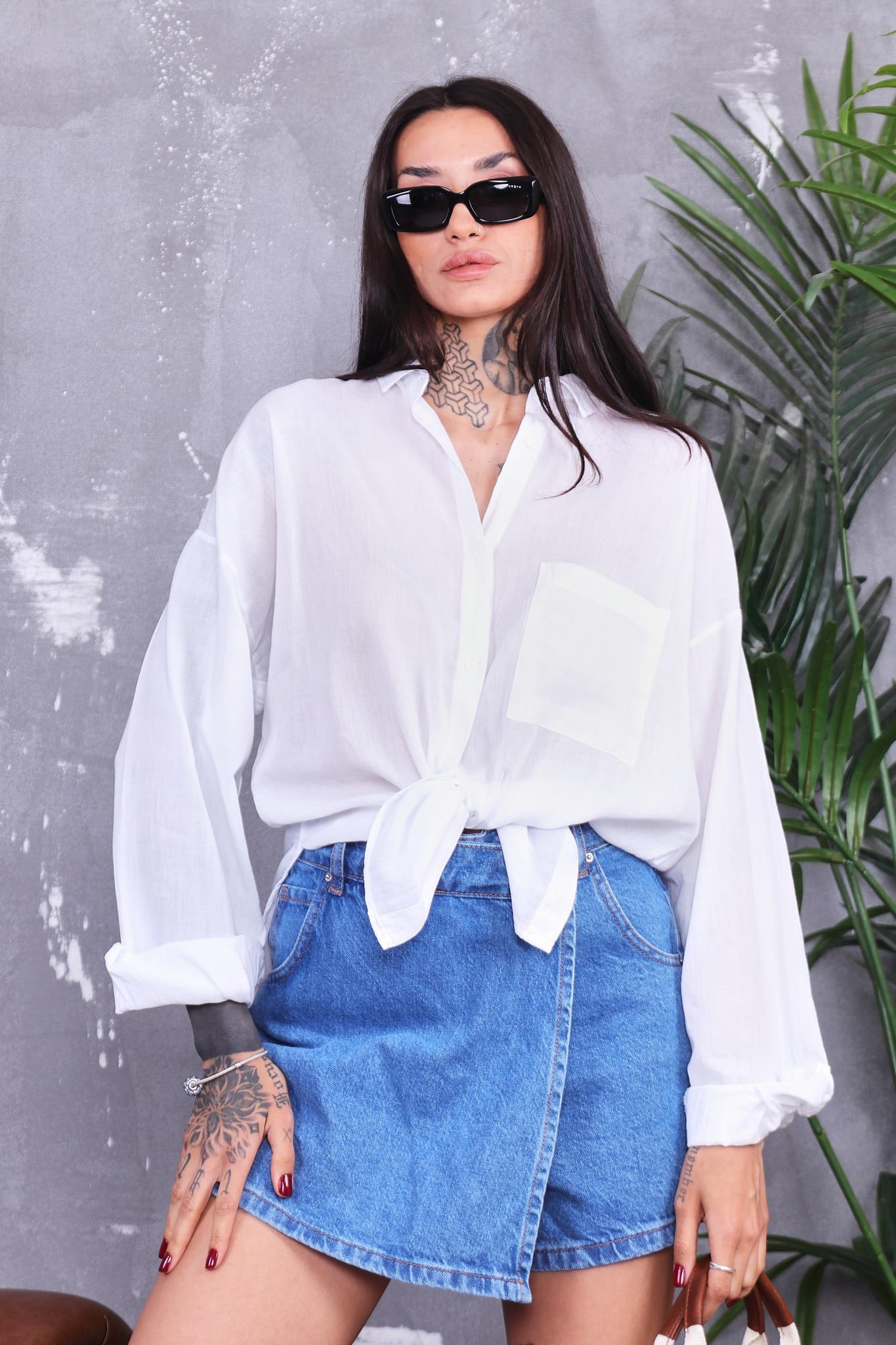 Pamuklu Basıc Gömlek