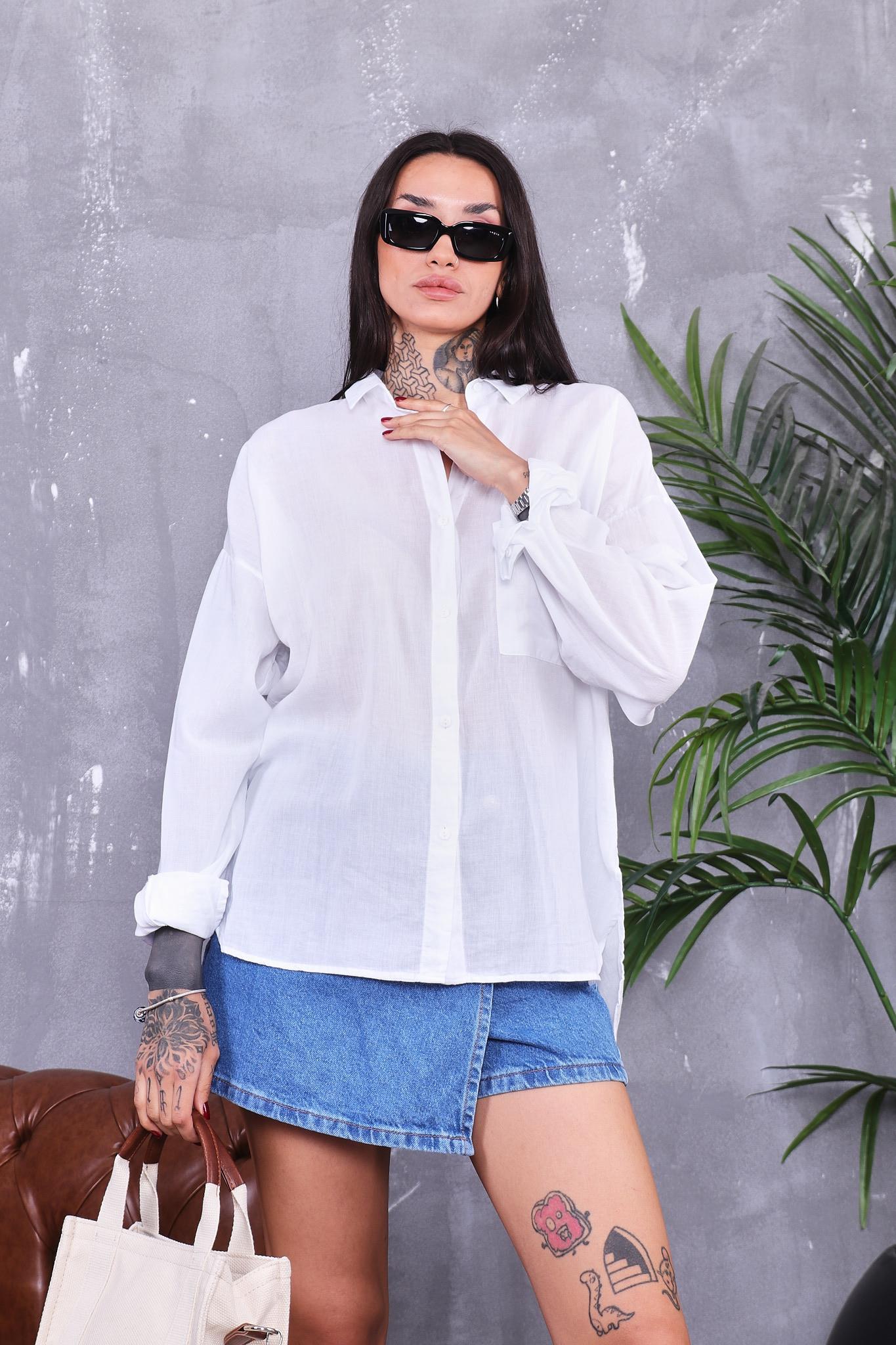 Pamuklu Basıc Gömlek