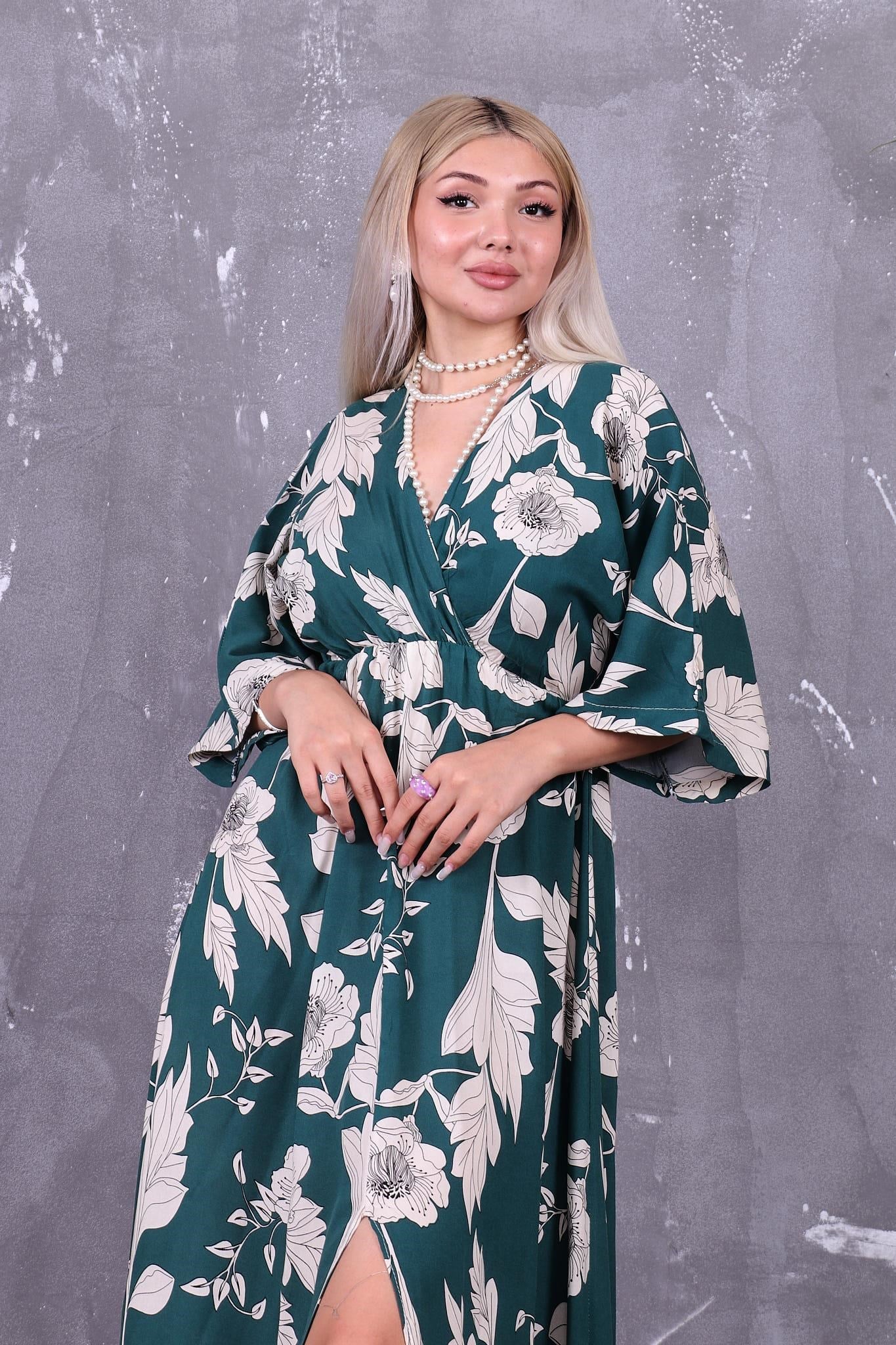 Yarasa Kol Beli Lastikli Elbise