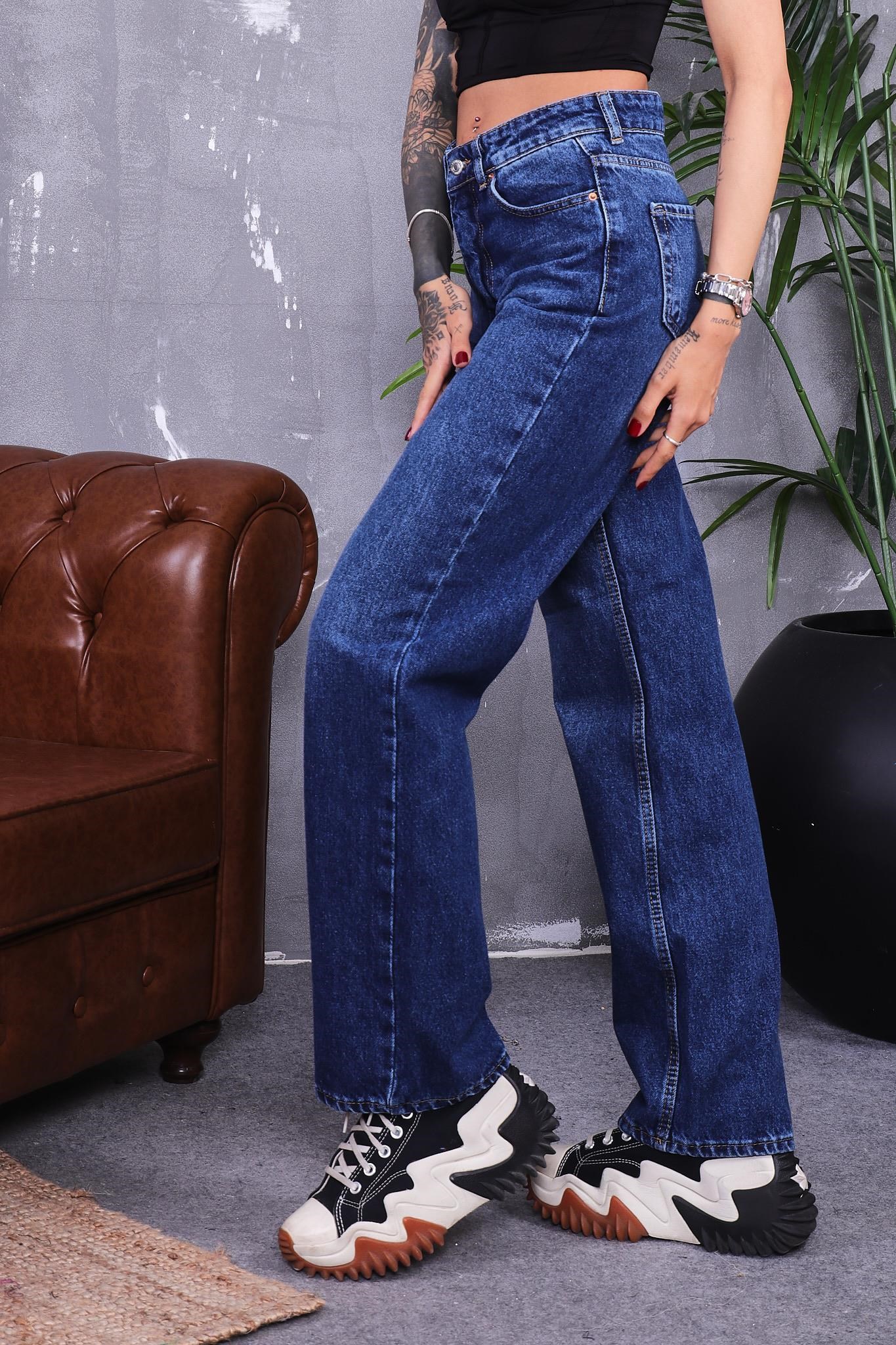 Yüksek Bel Straight Jean