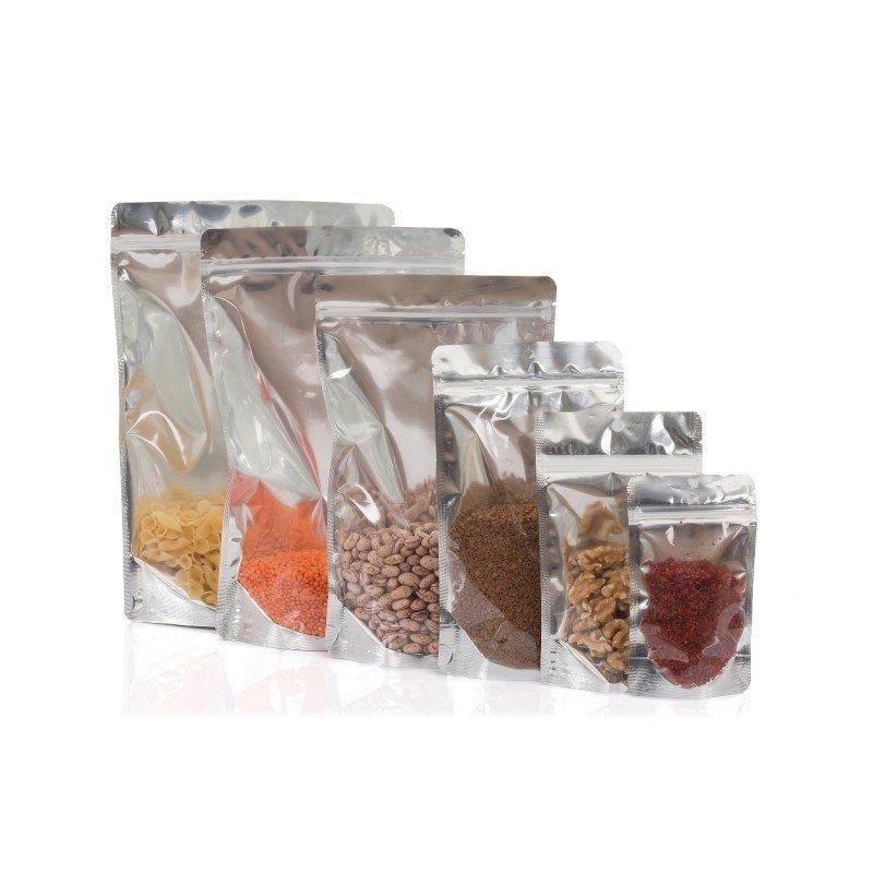 ŞEFFAF - METALİZE KİLİTLİ DOYPACK TORBA 200*300 (1000 GR) 25 Lİ