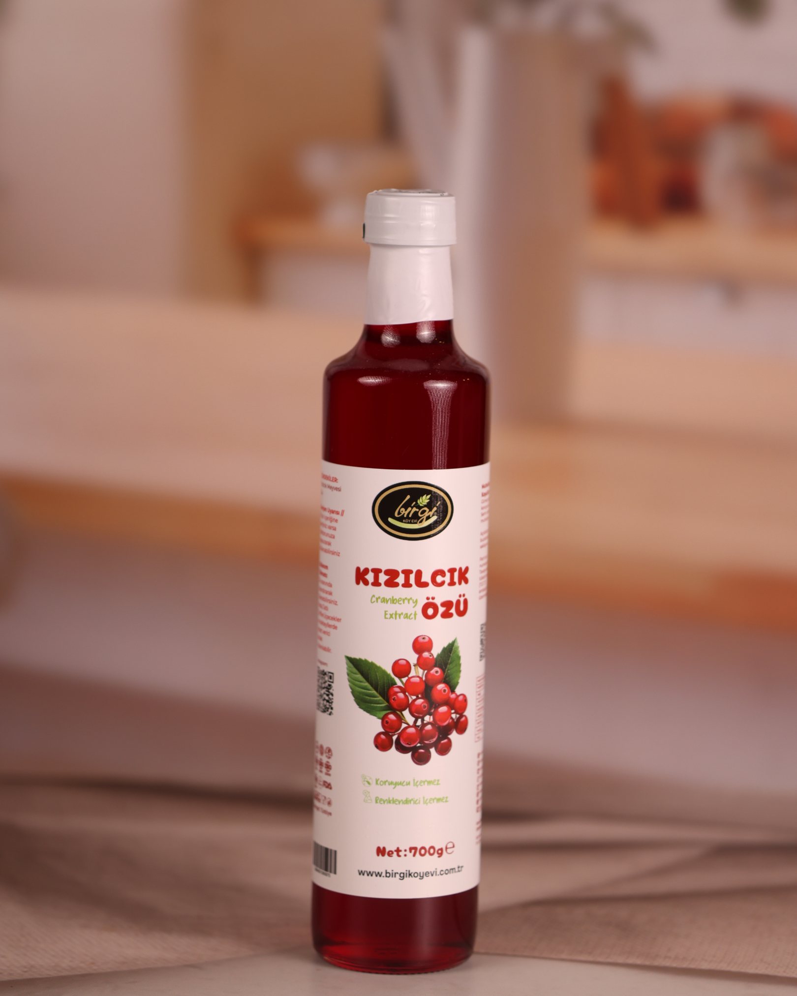 700 g Premium Taneli Kızılcık Özü | Katkısız & Şeker İlavesizBirgi Köy EviÖZLERPremium Taneli Kızılcık Özü – 700 g