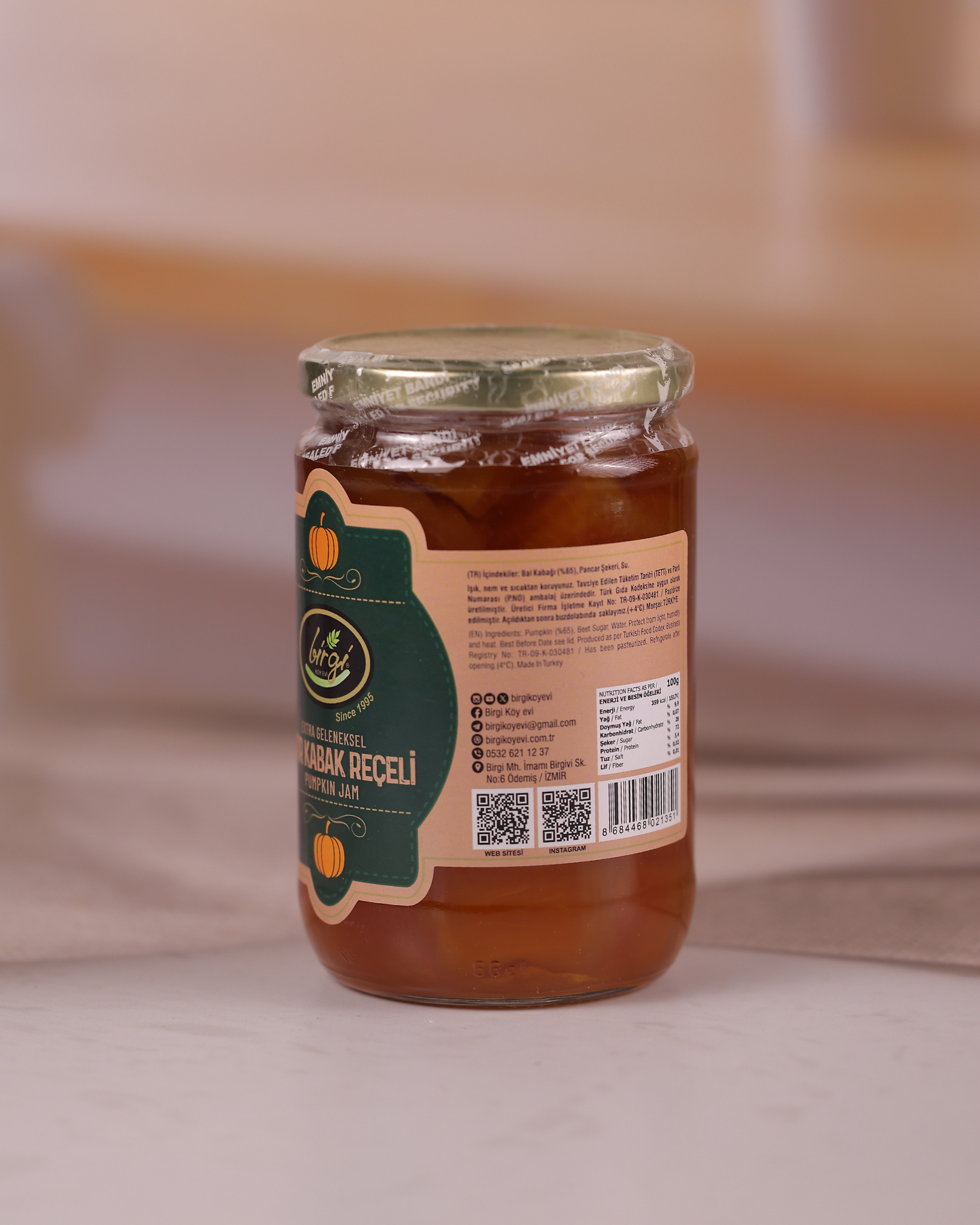 Çıtır Kabak Reçeli 800 g | Geleneksel Balkabağı Reçeli | Birgi Köy EviBirgi Köy EviREÇELLERÇıtır Kabak Reçeli 800 g – Birgi Köy Evi
