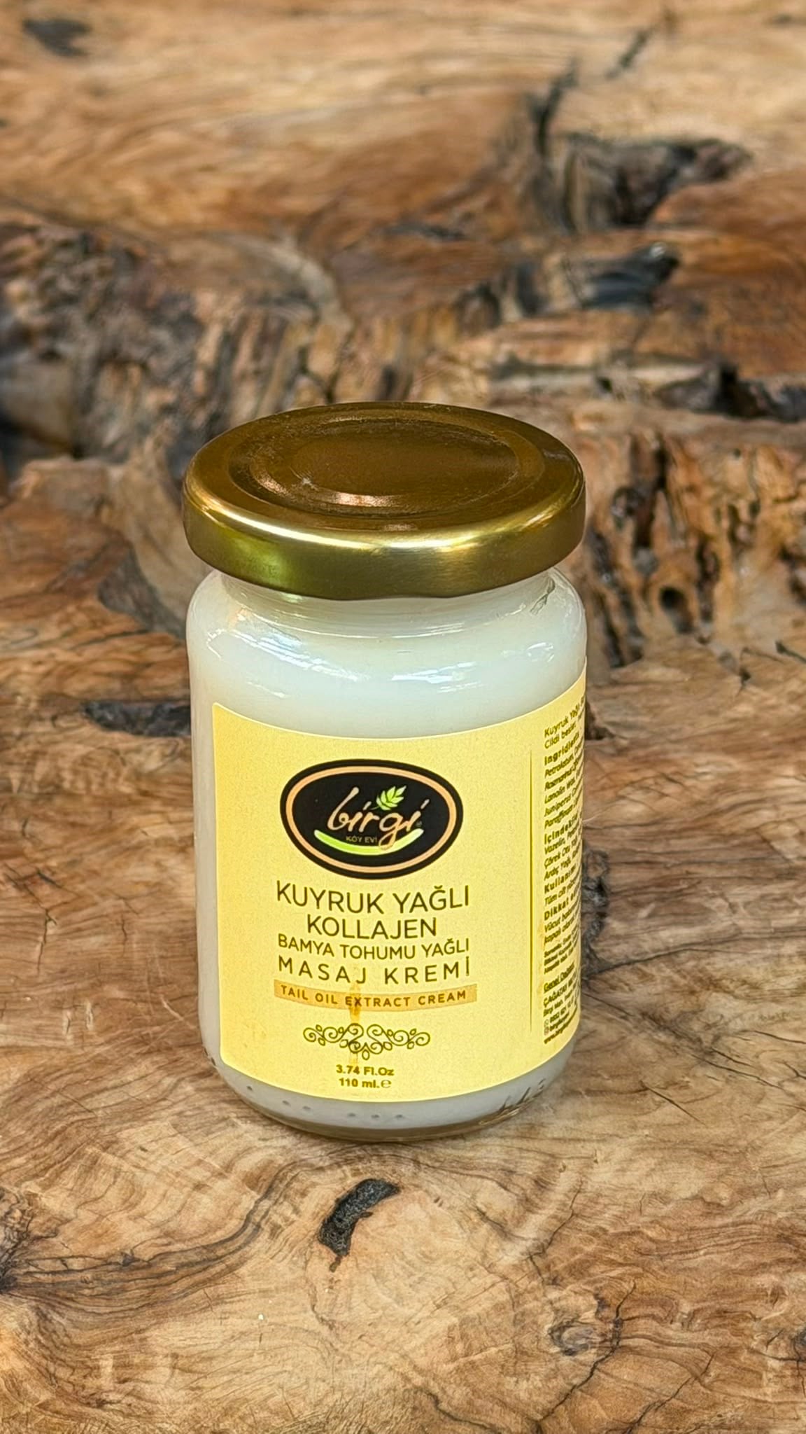 Birgi Köy EviDOĞAL BAKIM ÜRÜNLERİBirgi Köy Evi Kuyruk Yağlı, Kollajen ve Bamya Tohumu Yağlı Masaj Kremi (110 ml)