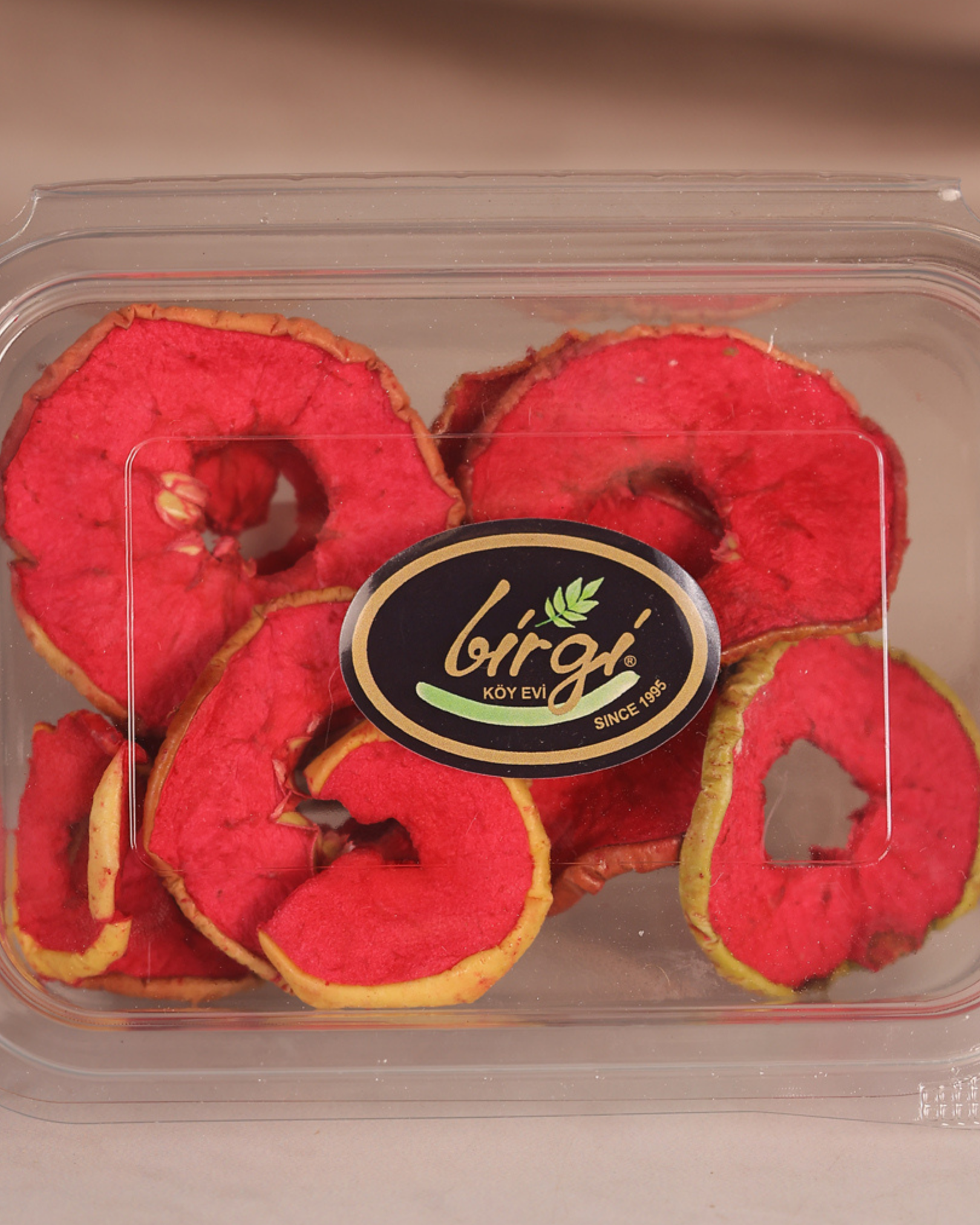 Birgi Köy EviKURUTULMUŞ MEYVELERBirgi Köy Evi Pancarlı Kurutulmuş Elma Dilimleri (50 gr)