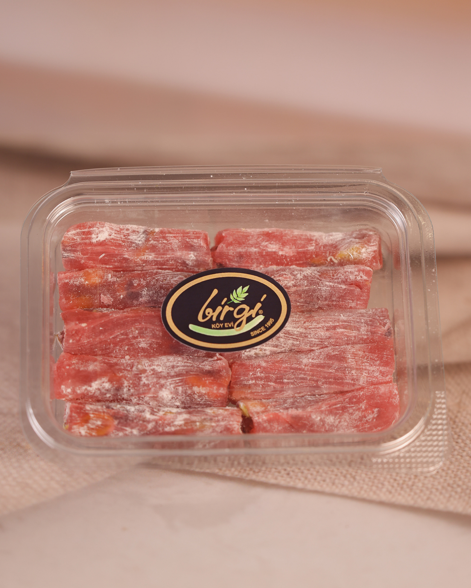 Birgi Köy EviLOKUMLARBirgi Köy Evi Karadutlu ve Antep Fıstıklı Parmak Lokum (200 gr)